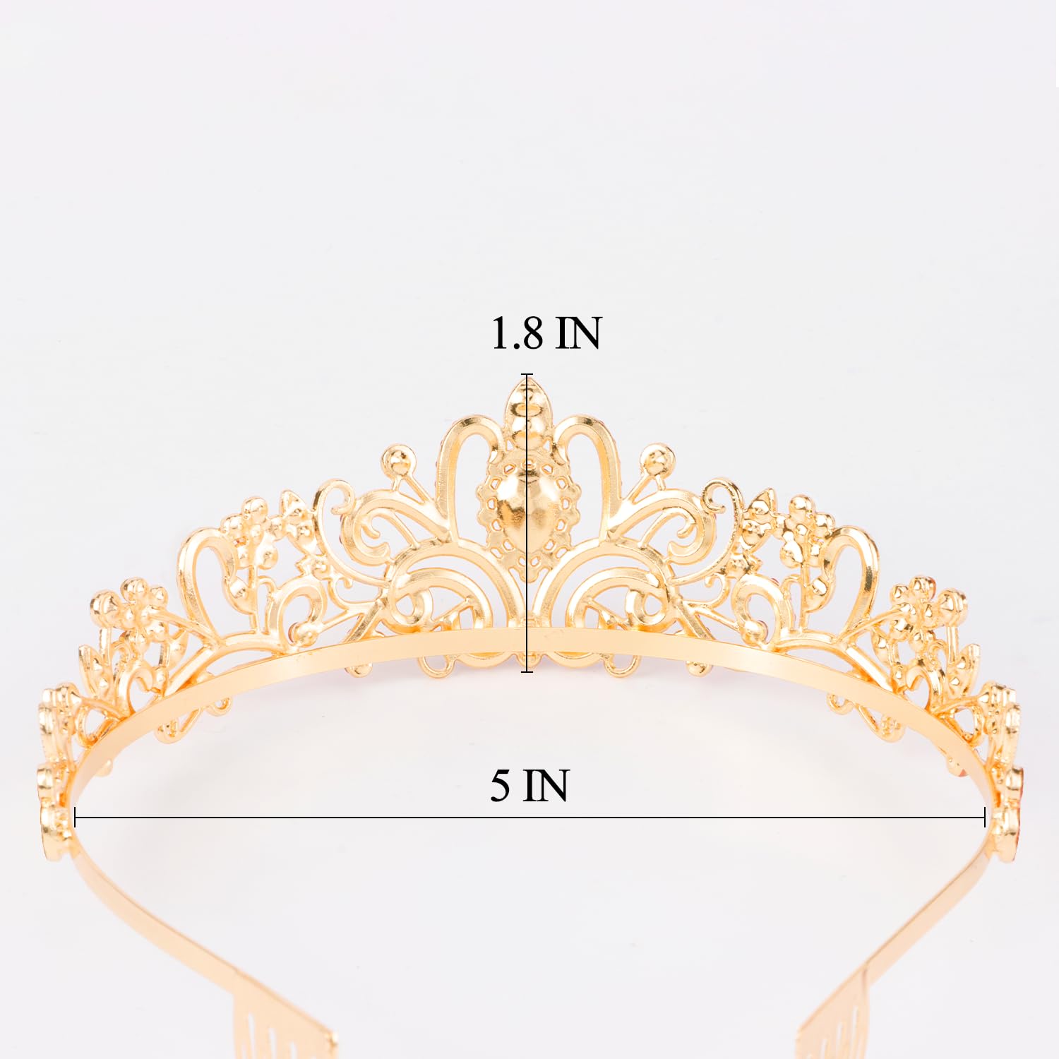 Princess Crystal Tiara Crown Headband Elegant Crown With Combs