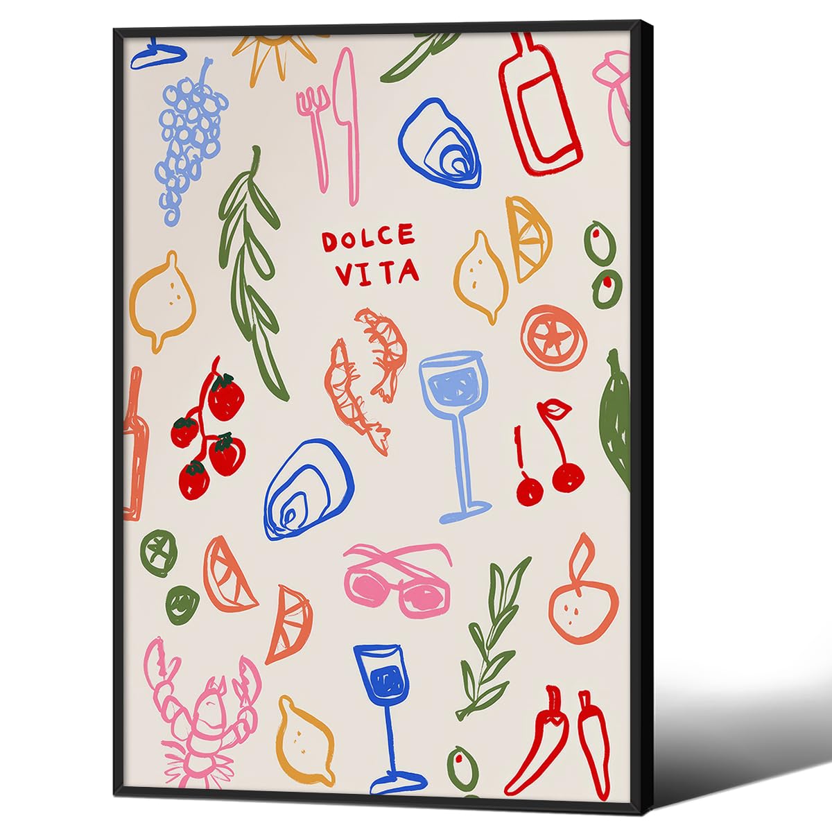 Modern Italian Kitchen Colorful Wall Art