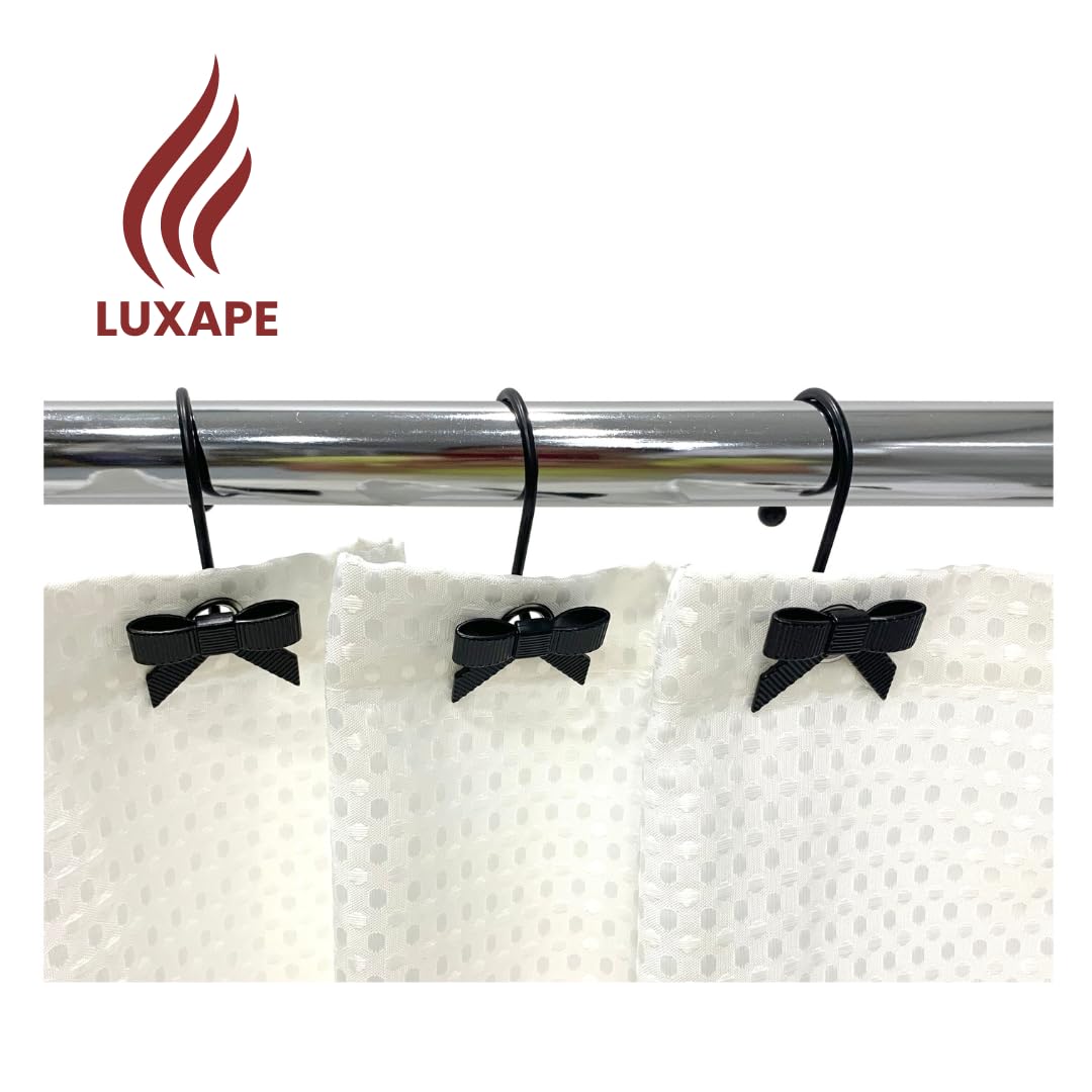 Decorative Bow Knot Curtain Hooks Shower Rings for Bathroom