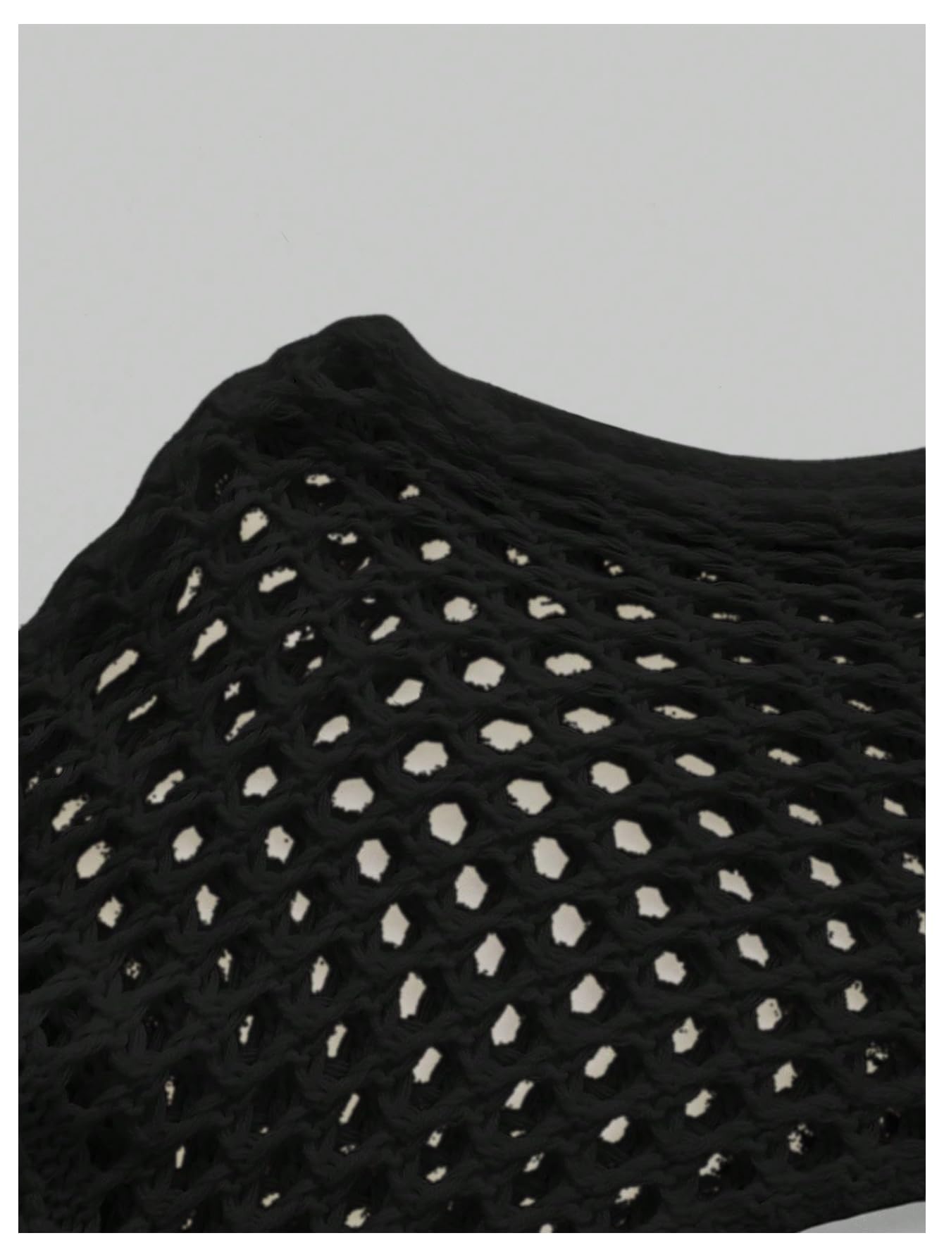 Women's Crochet Hollow Out Y2k Long Sleeve Cropped Knit Sweater Top