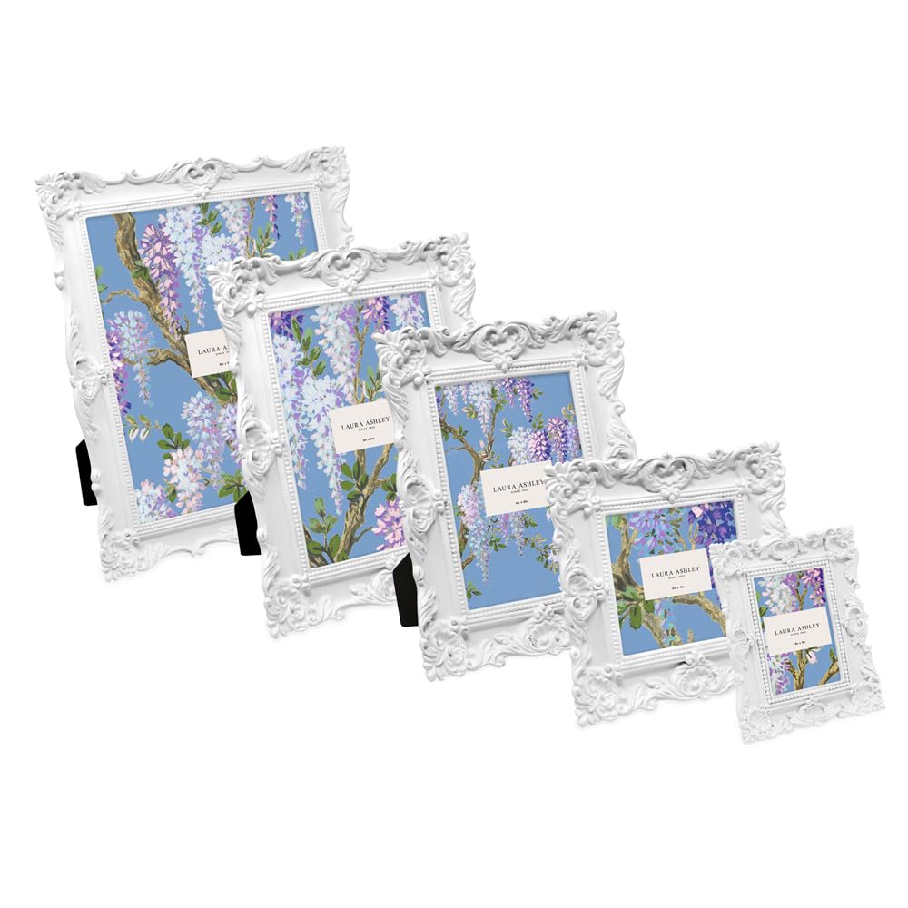 Resin Picture Frame â€?Handcrafted Floral Design with Easel for Tabletop and Wall Display