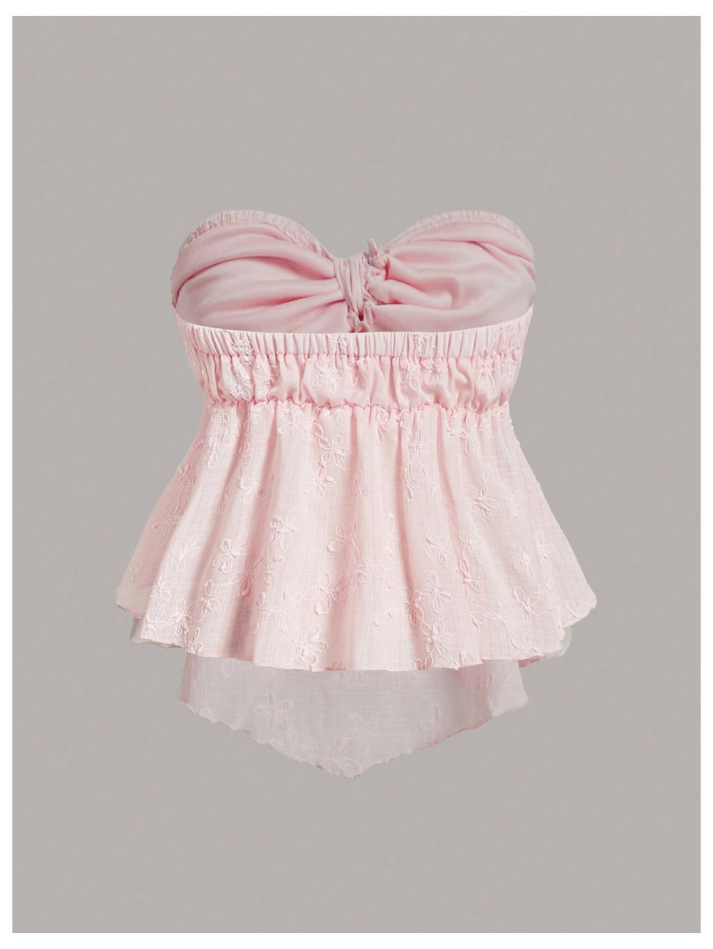 Women's Plus Size Tie Front Strapless Bandeau Tube Tops Flowy Vest Shirts Coquette Aesthetic Clothes