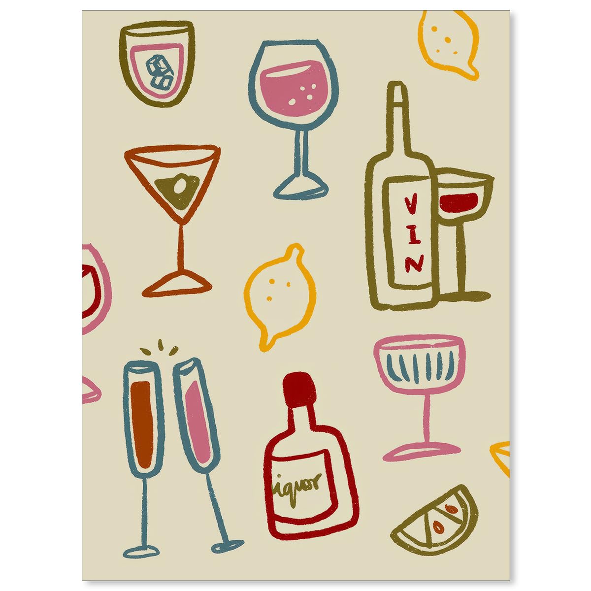 Modern Italian Kitchen Colorful Wall Art