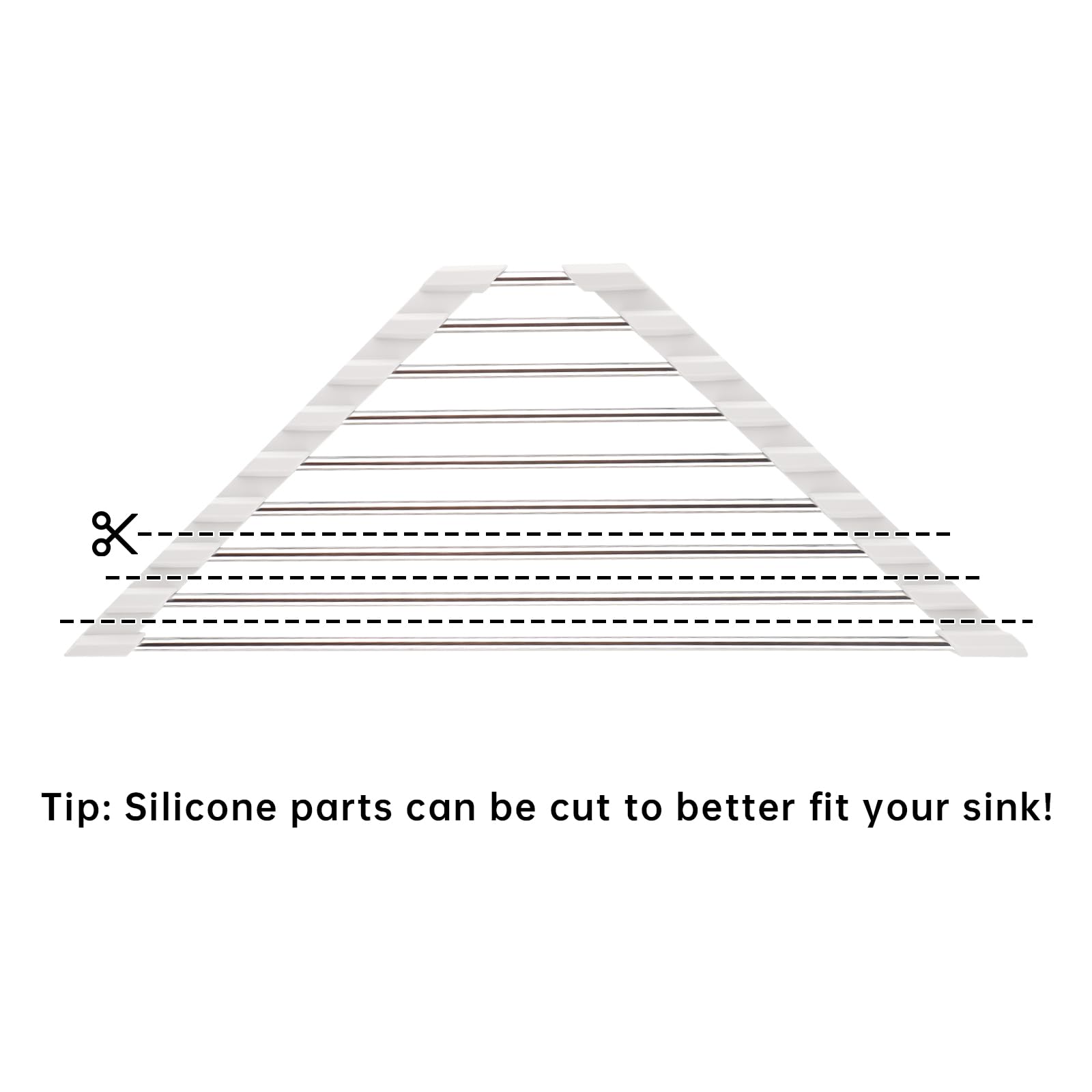 Triangle Foldable Dish Drying Rack, Small Roll-Up - Stainless Steel Over Sink Drainer for Kitchen Sink Corner, Rustproof