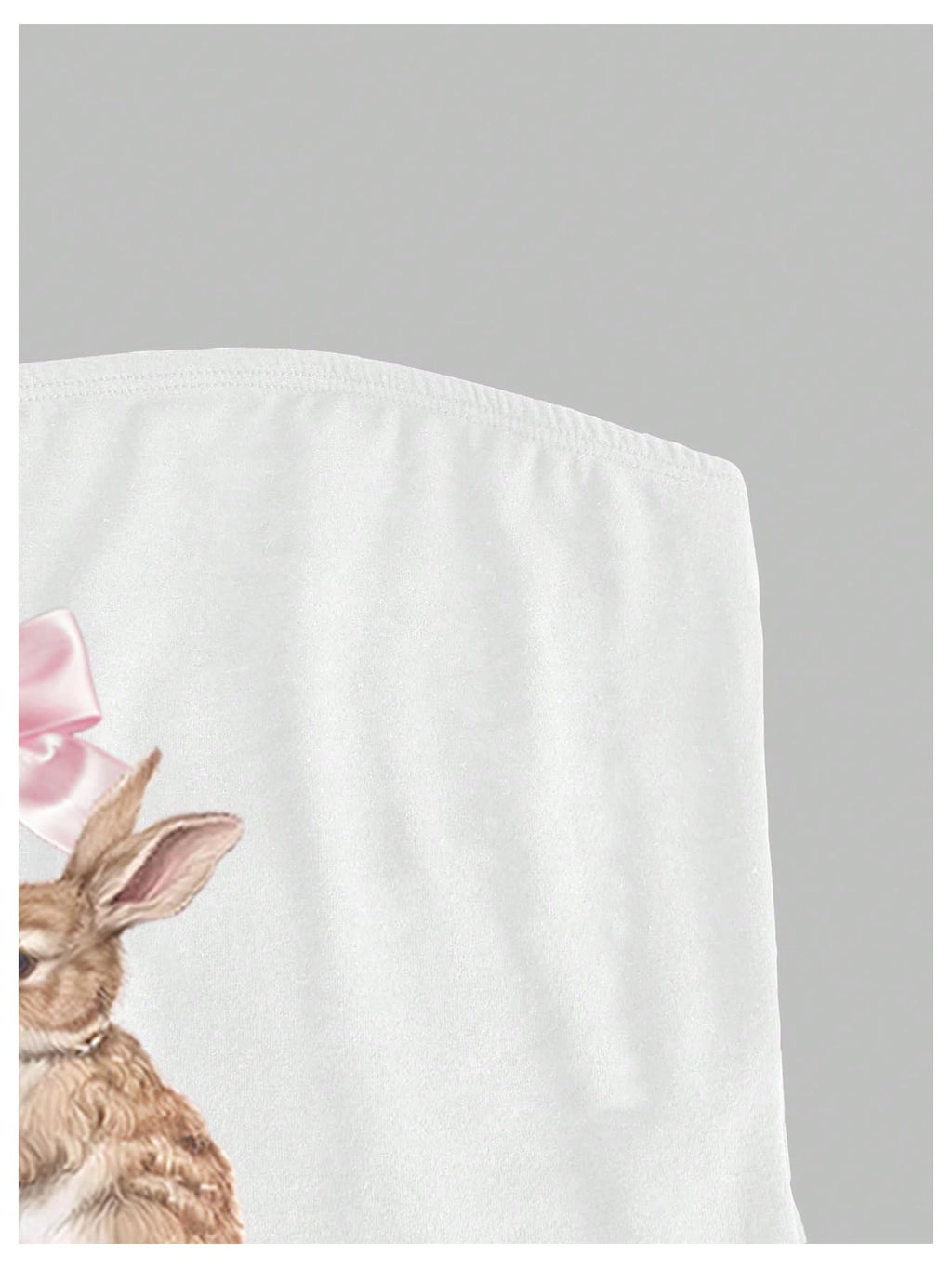 Women's Strapless Y2k Graphic Tube Crop Top Sleeveless Summer Bandeau Tops