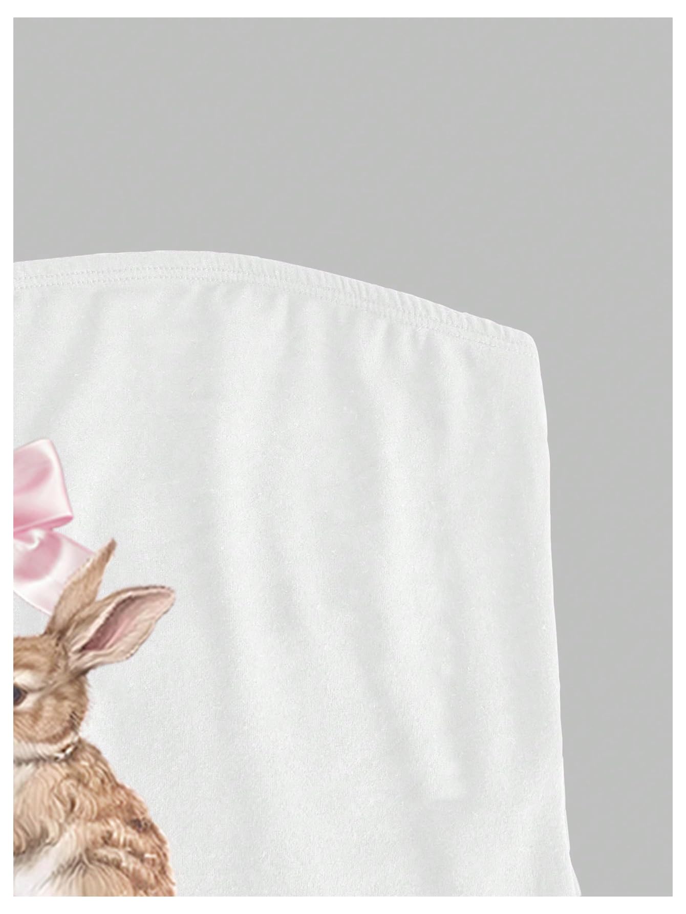 Women's Strapless Y2k Graphic Tube Crop Top Sleeveless Summer Bandeau Tops