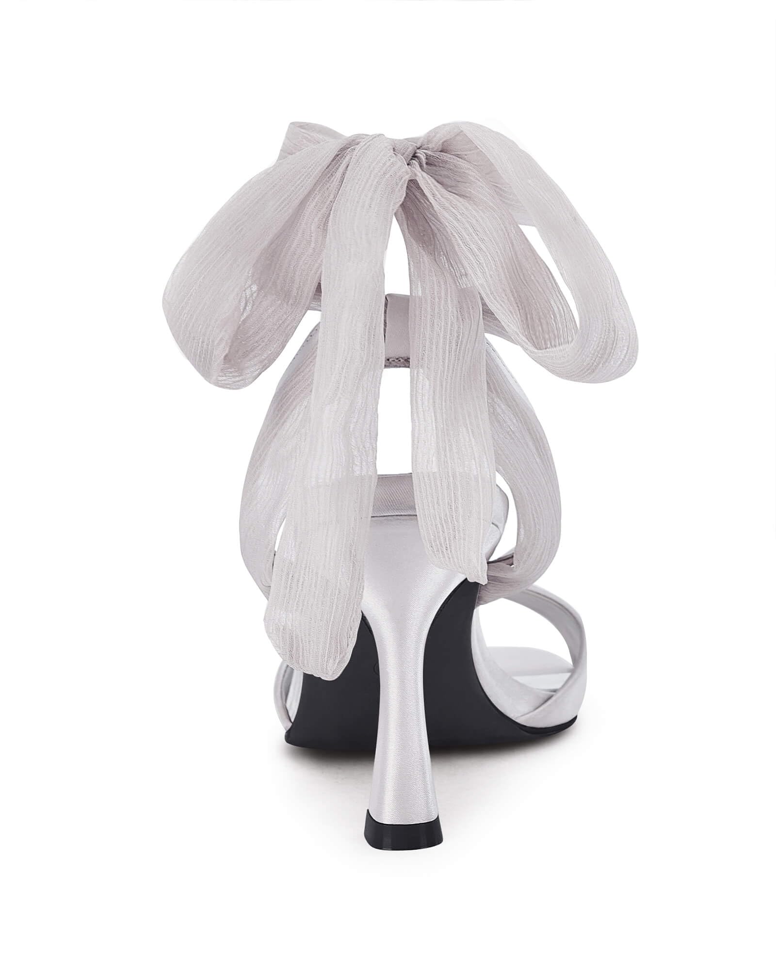 Womens Strappy Kitten Heels Sandals Lace Up Square Open Toe High Heels Satin Summer Dress Shoes