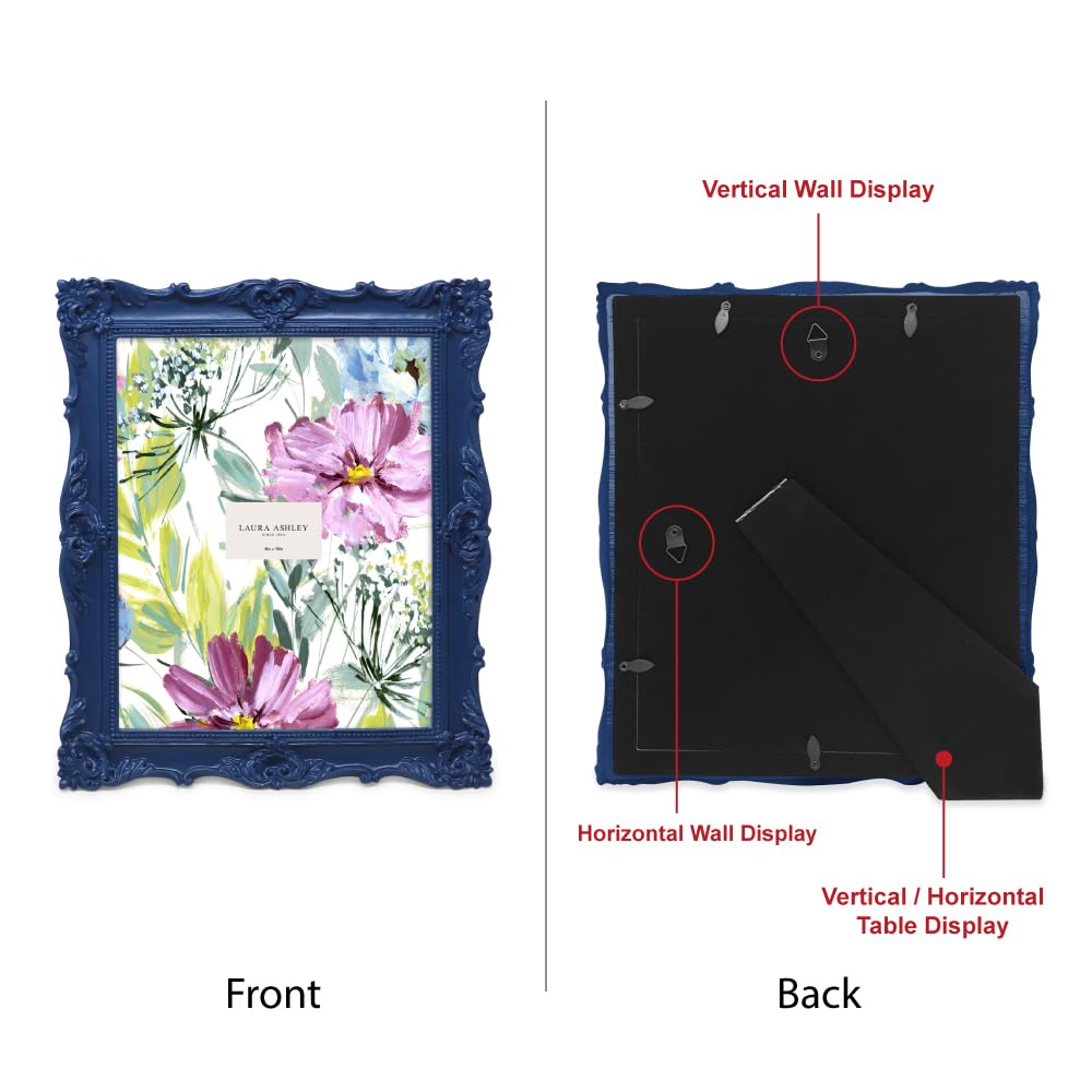 Resin Picture Frame â€?Handcrafted Floral Design with Easel for Tabletop and Wall Display