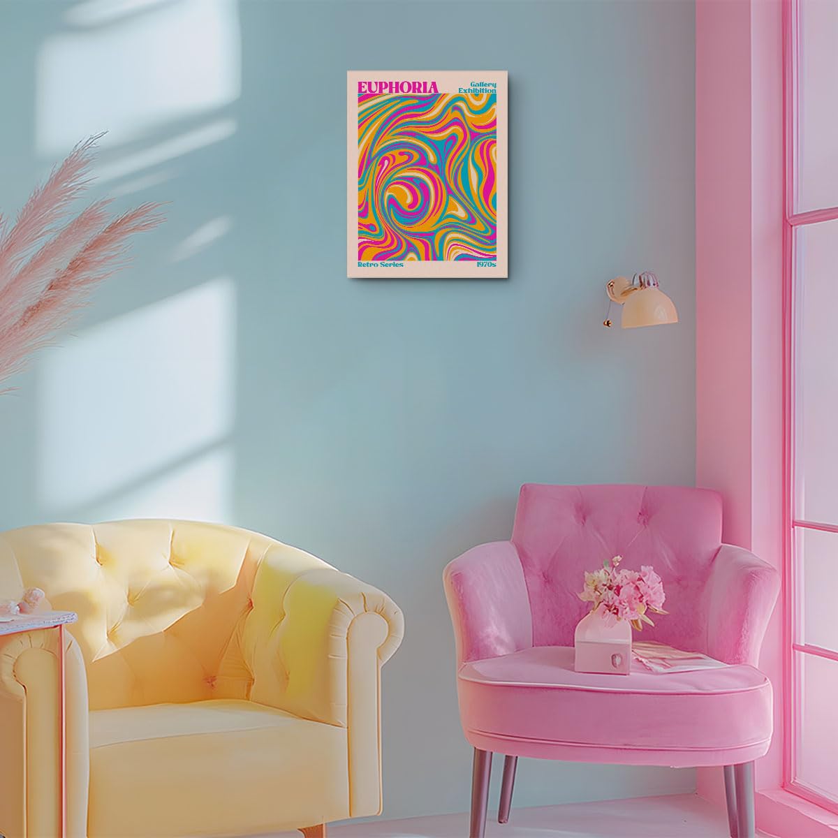 Preppy Canvas Wall Art Aesthetic Poster Girls Room Decor Quirky Girly Paintings Wall Decor