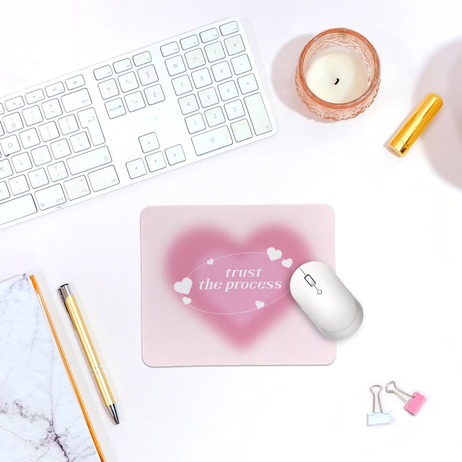 Non-Slip Rubber Smooth Aesthetic MousePads for Computer & Laptop, 9.5x7.9 inches