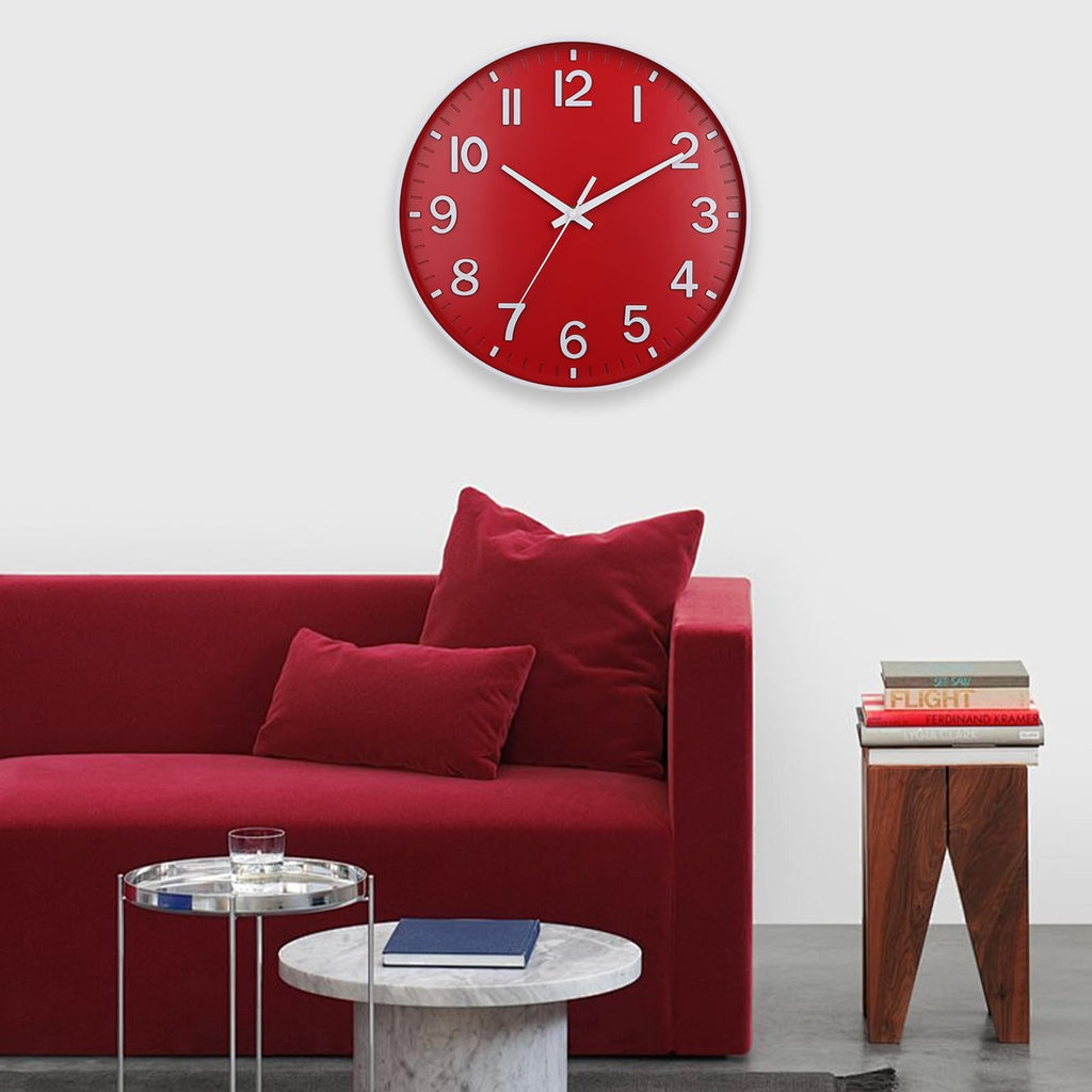 Wall Clocks Battery Operated - 12 inch Silent Non Ticking Modern