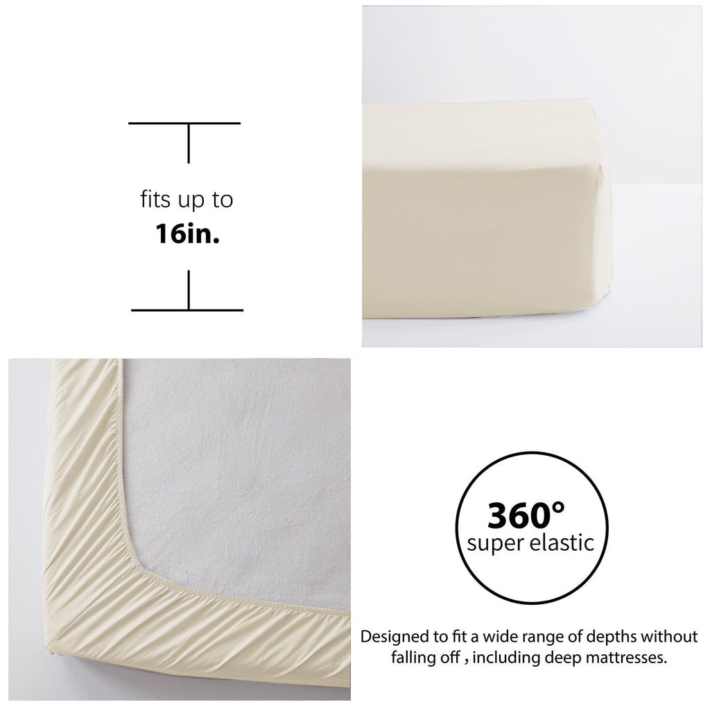 Comforter Set 7 Piece, Bed in a Bag with Sheets, All Season Ruffle Shabby Chic Bedding Sets with 1 Comforter, 2 Pillow Shams, 2 Pillowcases, 1 Flat Sheet, 1 Fitted Sheet