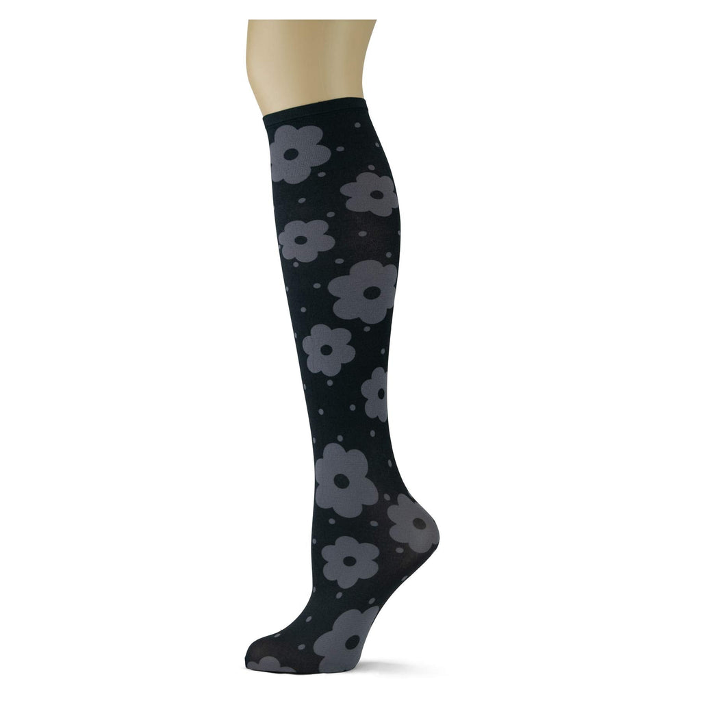 Women's 3 Pairs Knee High Trouser Socks, Classy and Colorful Printed Patterns, Silky Smooth Material