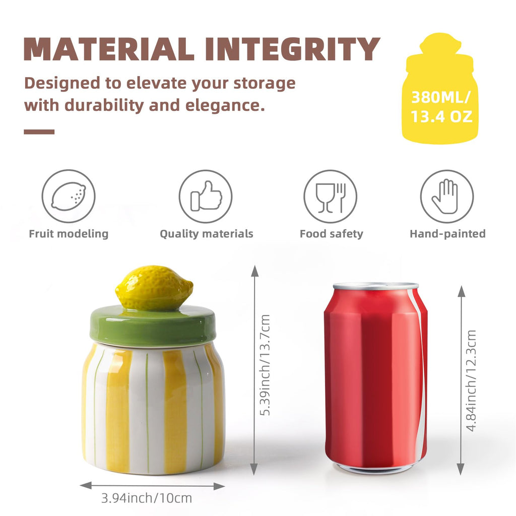 Cookie Jars with Lid Airtight, Hand Painted Ceramic