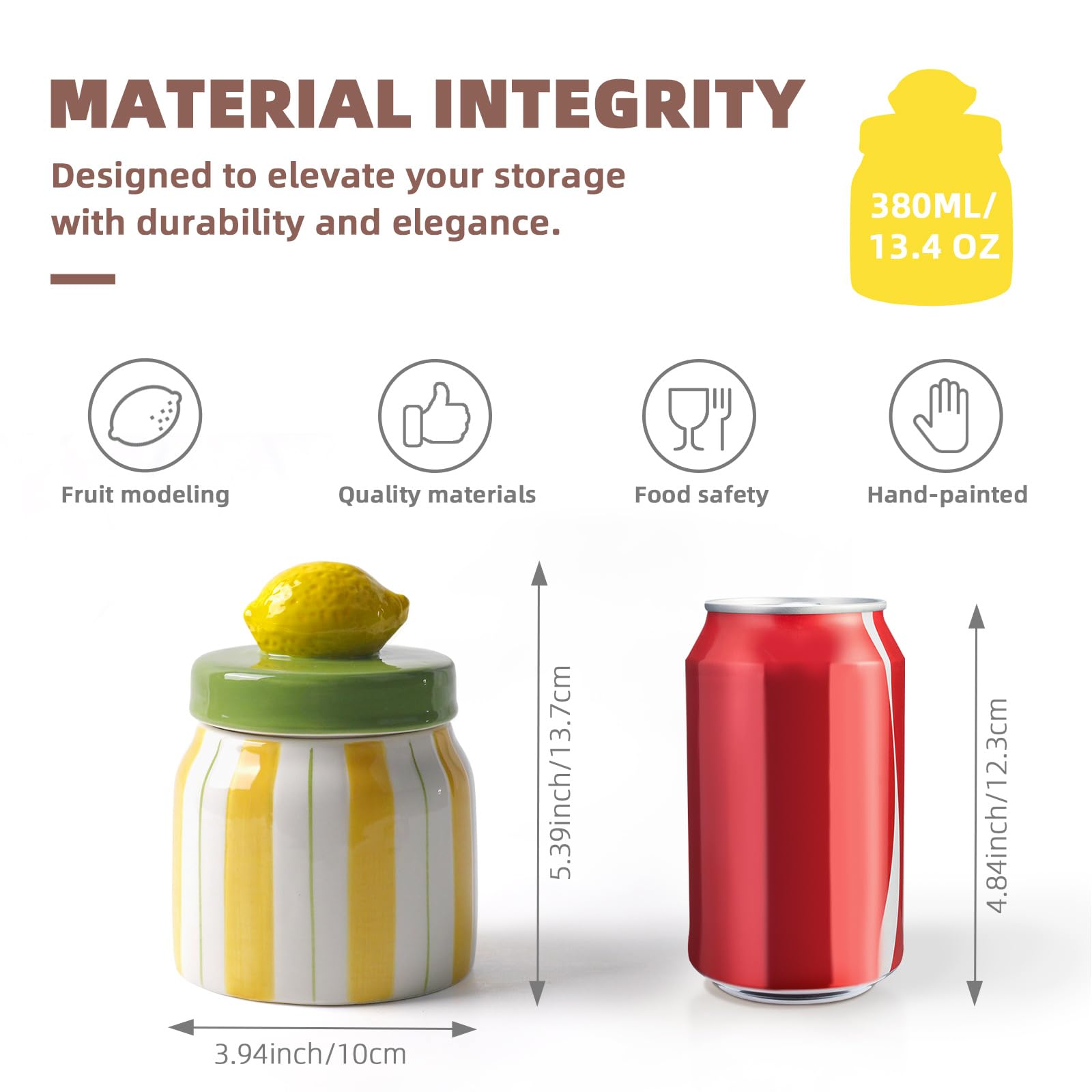 Cookie Jars with Lid Airtight, Hand Painted Ceramic