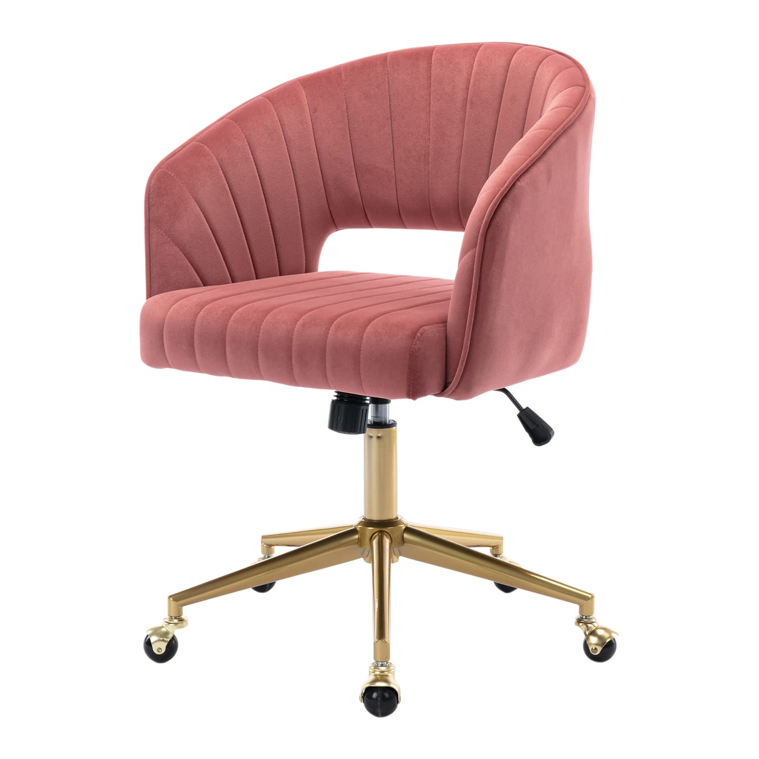 Vanity Velvet Chair, Upholstered Chairs with Adjustable Swivel Wheels