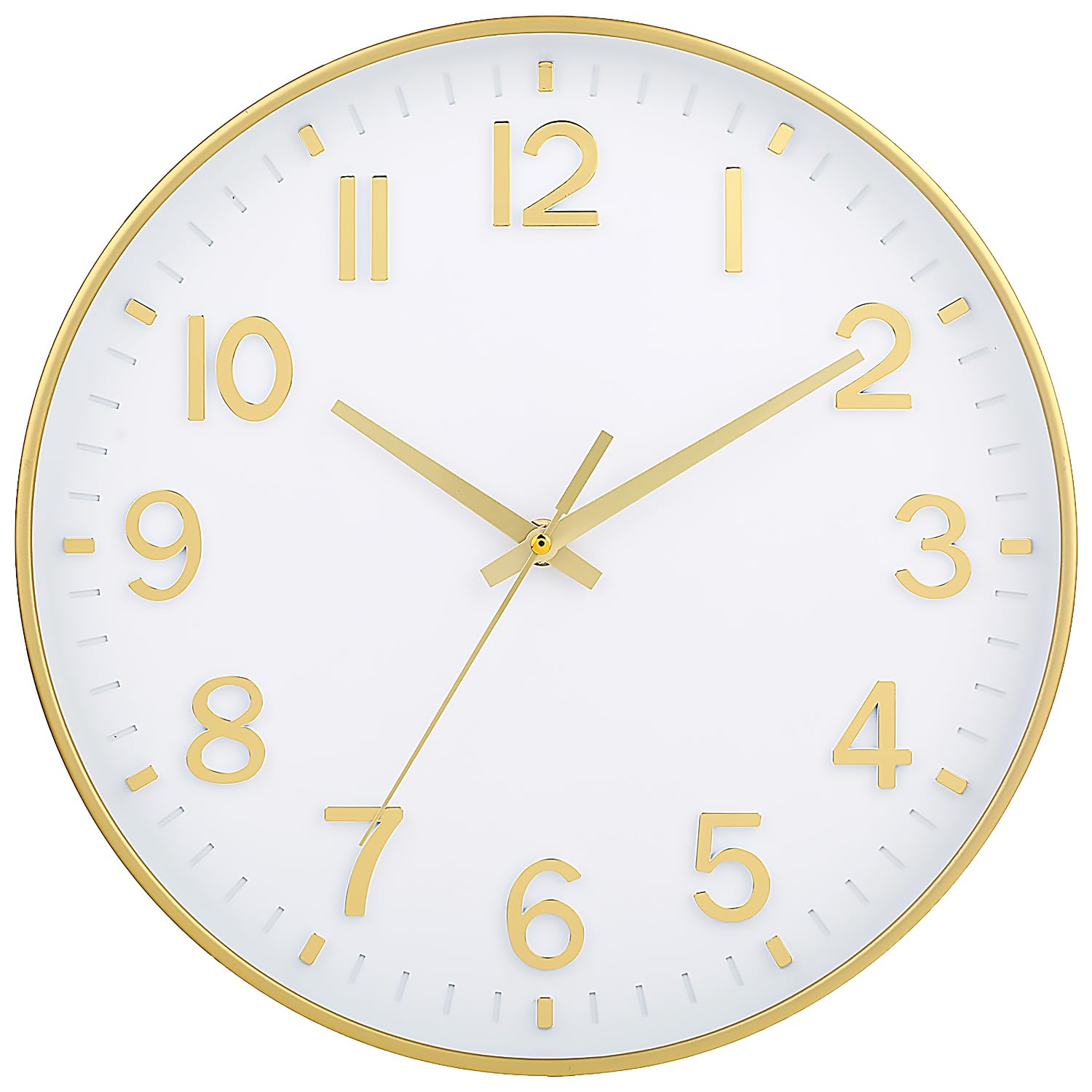 Wall Clocks Battery Operated - 12 inch Silent Non Ticking Modern