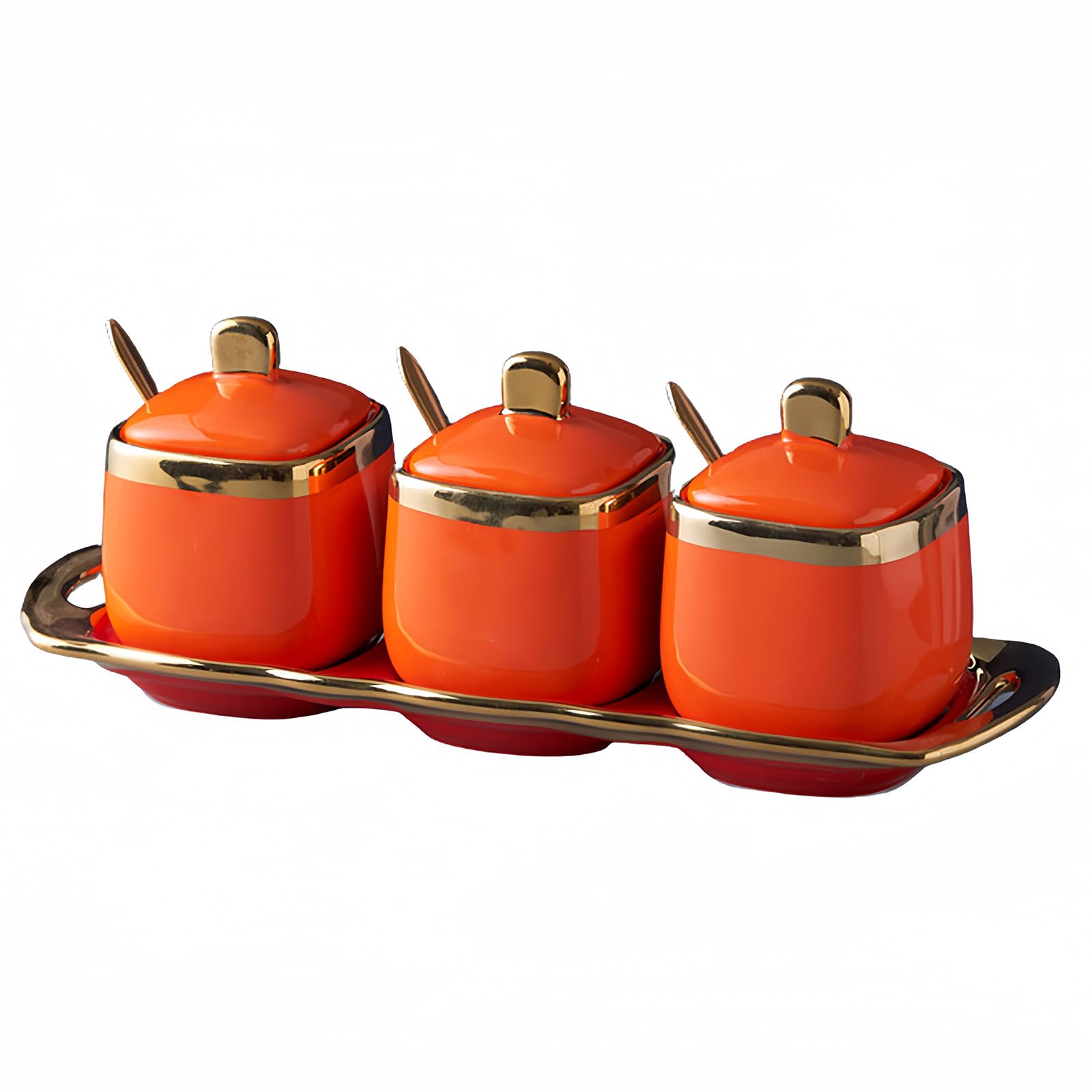 Sugar Bowl With Lid And Spoon, Sugar Pot Set Of 3