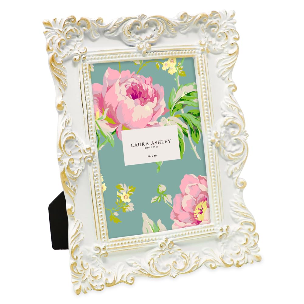 Resin Picture Frame â€?Handcrafted Floral Design with Easel for Tabletop and Wall Display