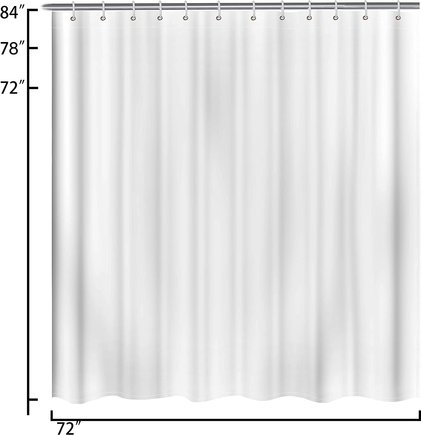 Cute Bathroom Curtains -  Waterproof Curtains, 12 Hooks Suits