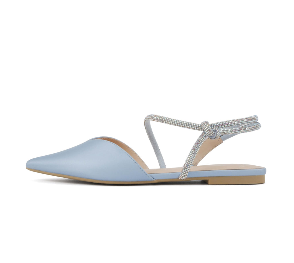 Women Pointed Toe Slingback Flat Bridal Dress Pumps