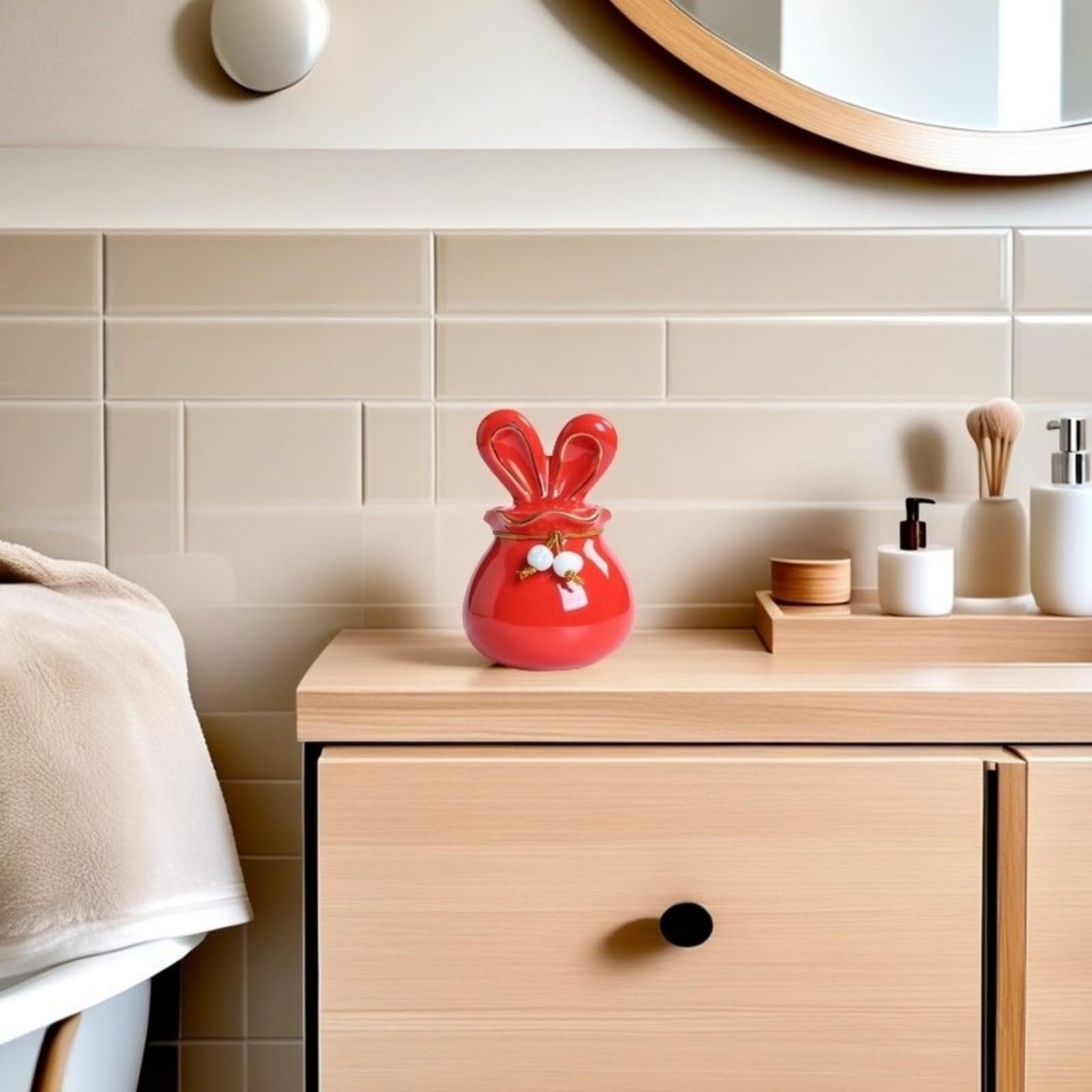 Rabbit Shaped Ceramic Storage Jar, Ceramic Jewelry Trinket Box, Storage for Ring Necklace Bracelet Earrings Rings Specie and Accessories