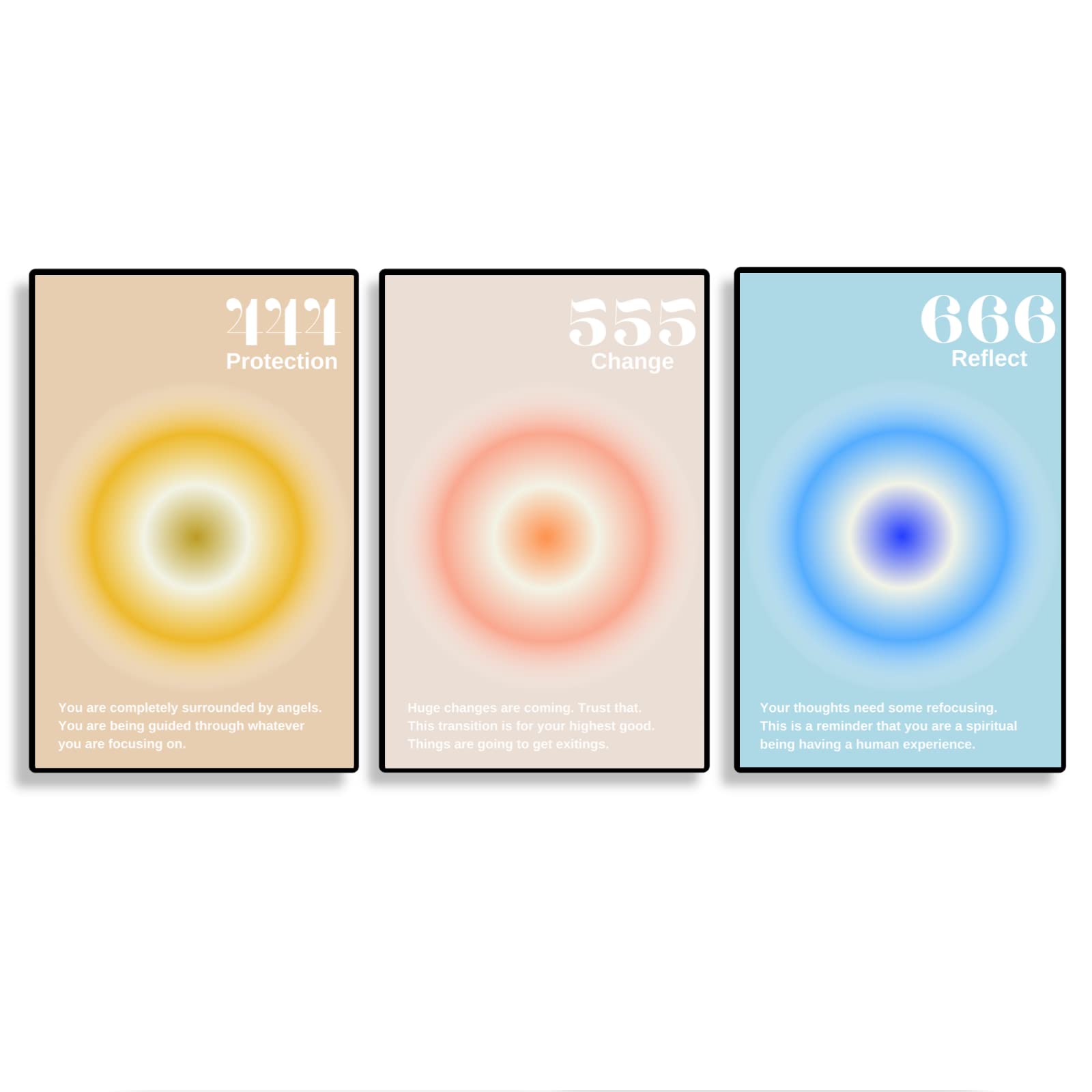 Colorful Aura Poster Energy Wall Art Minimalist Print Aesthetic Wall Decor Posters, No Frame