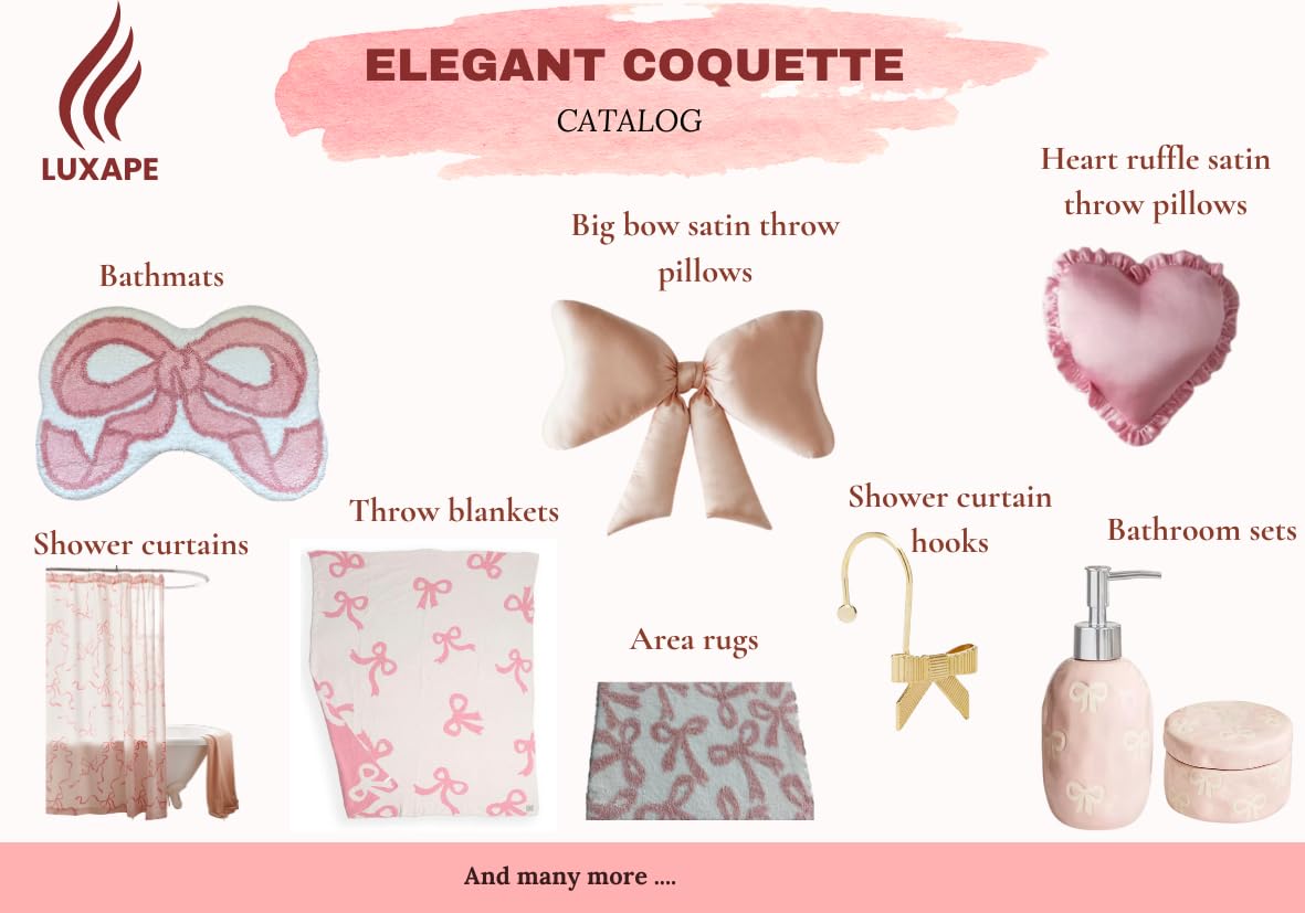 Coquette Bow Rug - Bow Shaped bathmat - Handmade & Premium- 30in (75cm) - Bathroom - Designer Rugs - Aesthetic Room Decor