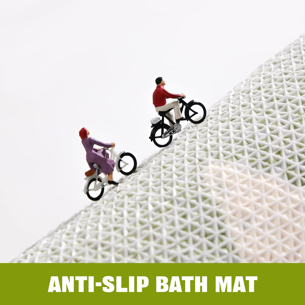 Cute Flower Bath Mat, Machine Washable Bath Rug, Ultra Soft and Fluffy Bathroom Mat, Small Round Non-Slip Water Absorbent Bath Mats for Bathroom Floor, Shower Room and Bathtub