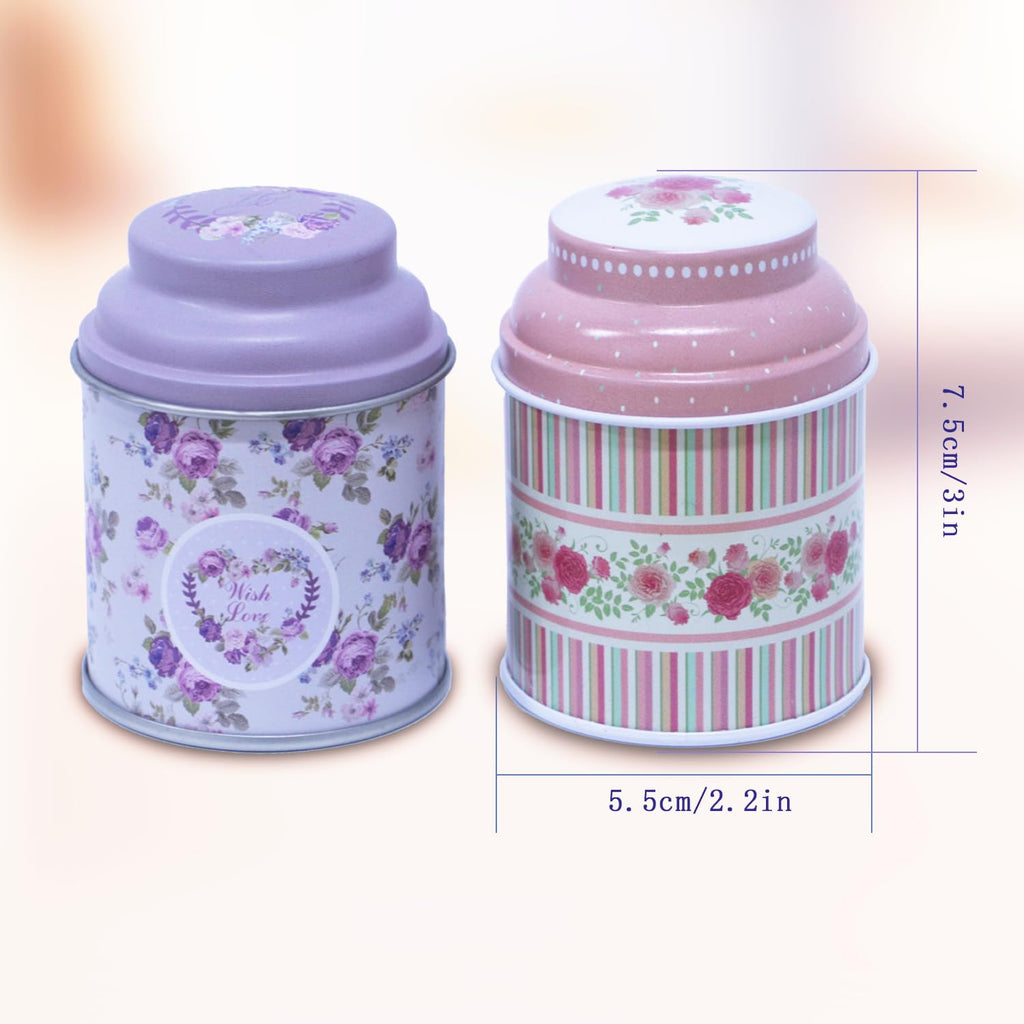 Elegant Metal Tinplate Empty Tins, Chic Mini-boxes for Dry Storage, Spices, Tea, Candy, Party Favors, and Gifts