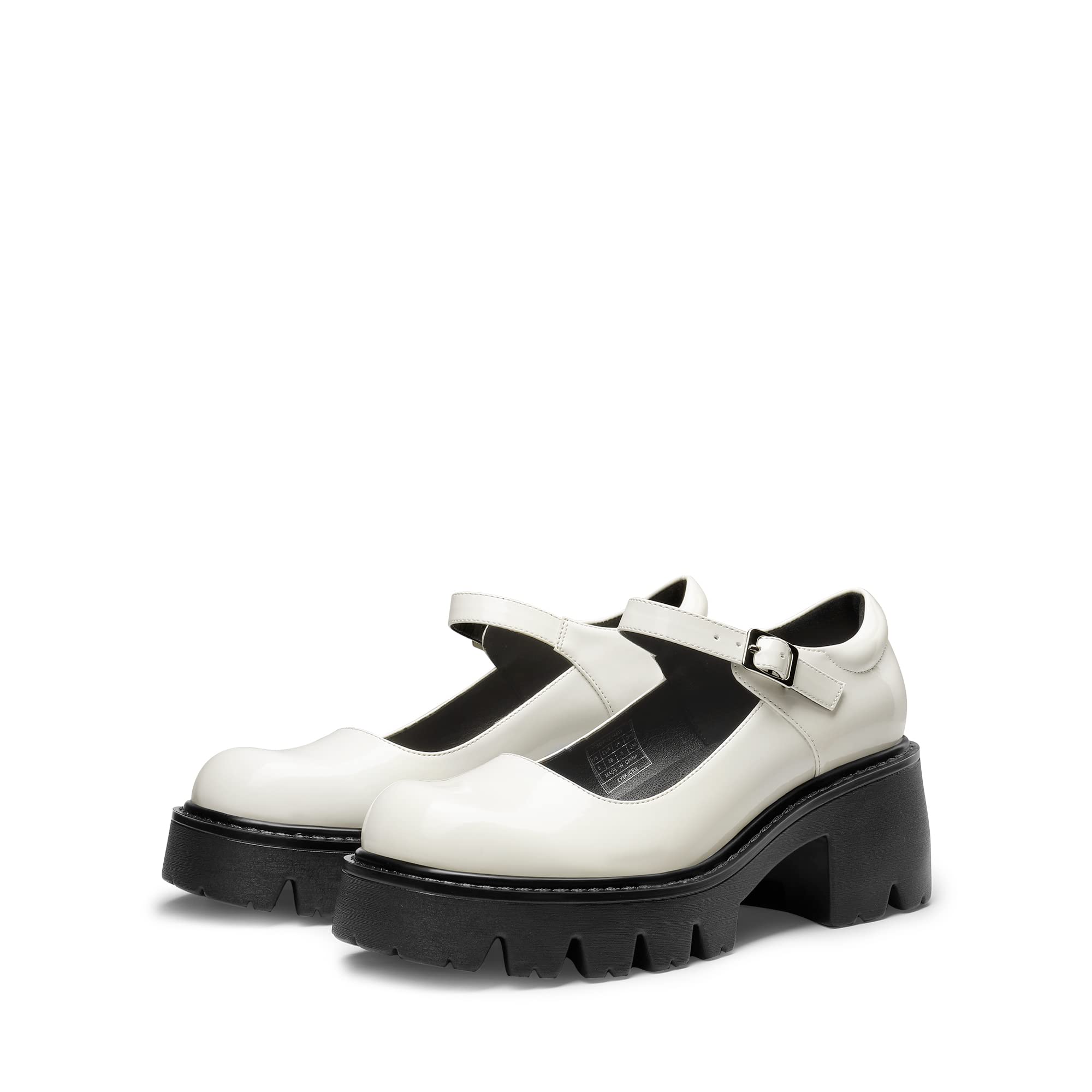 Women's Mary Janes Shoes -  Platform Dress Low Heel Chunky Pumps Round Toe Ankle Strap Pumps Shoes Oxfords