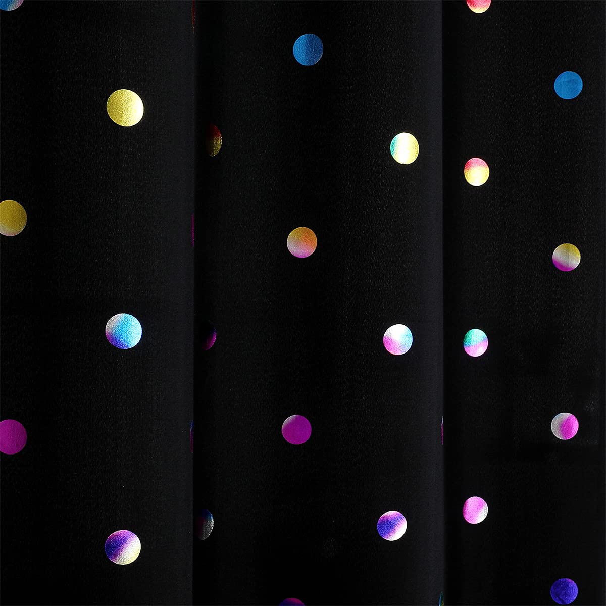 Fabric Shower Curtains with 12 Hooks for Bathroom Metallic Polka Dot Curtains Waterproof Shower Curtains with Grommet for Washable Shower Curtain Sets