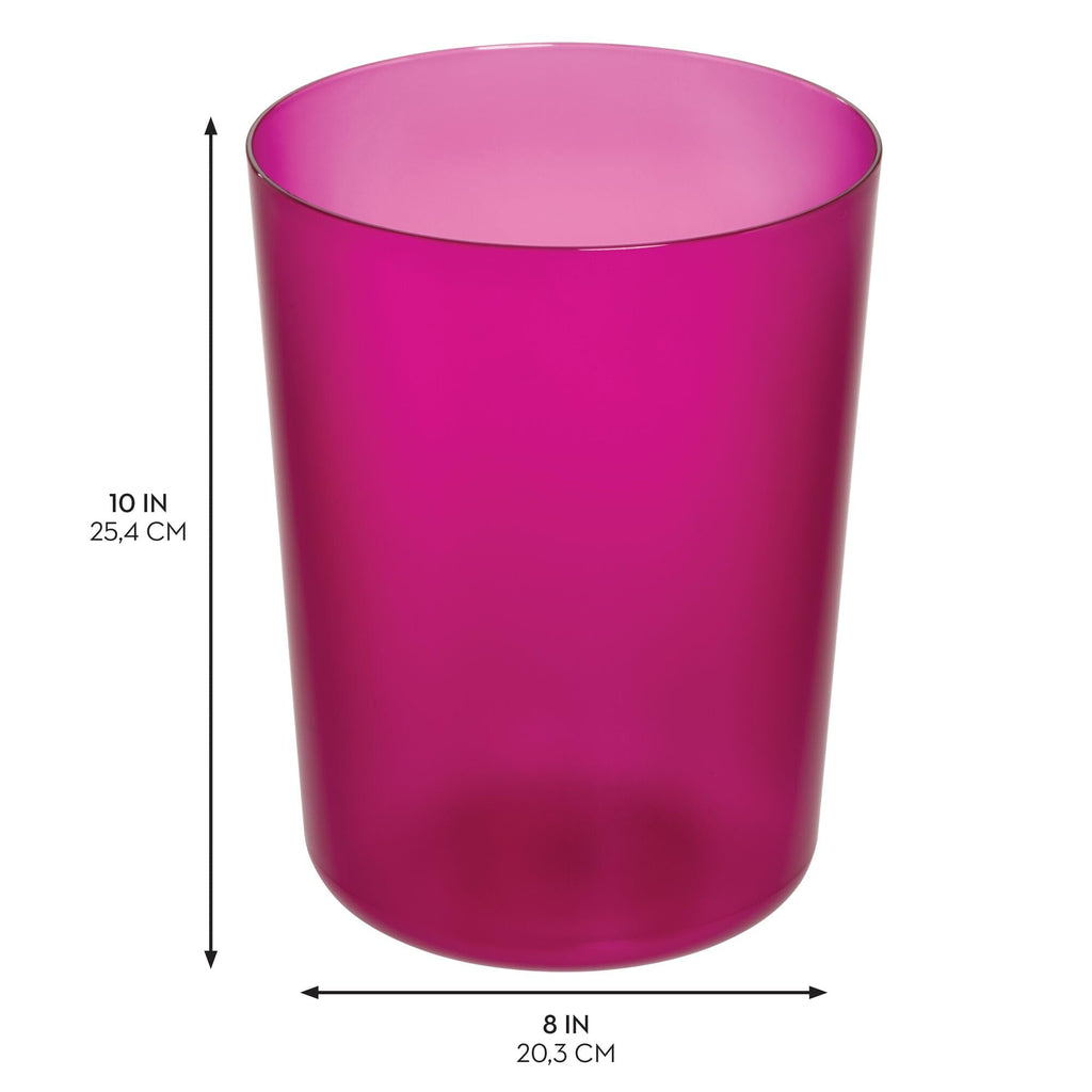 Round Plastic Trash Can 7.64" x 10"