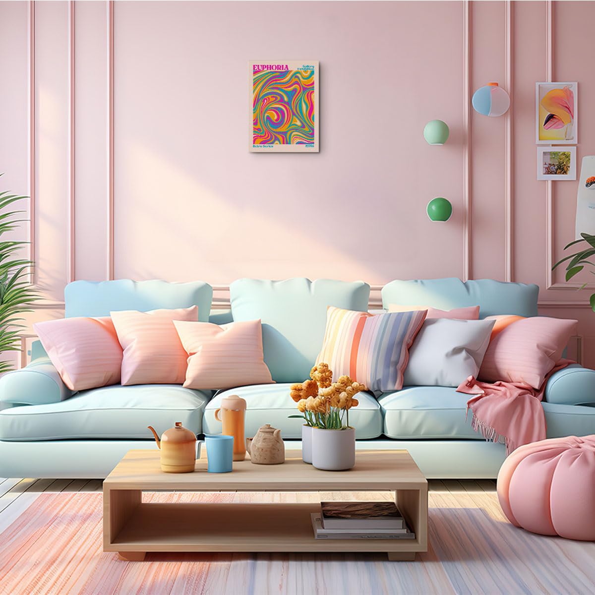 Preppy Canvas Wall Art Aesthetic Poster Girls Room Decor Quirky Girly Paintings Wall Decor