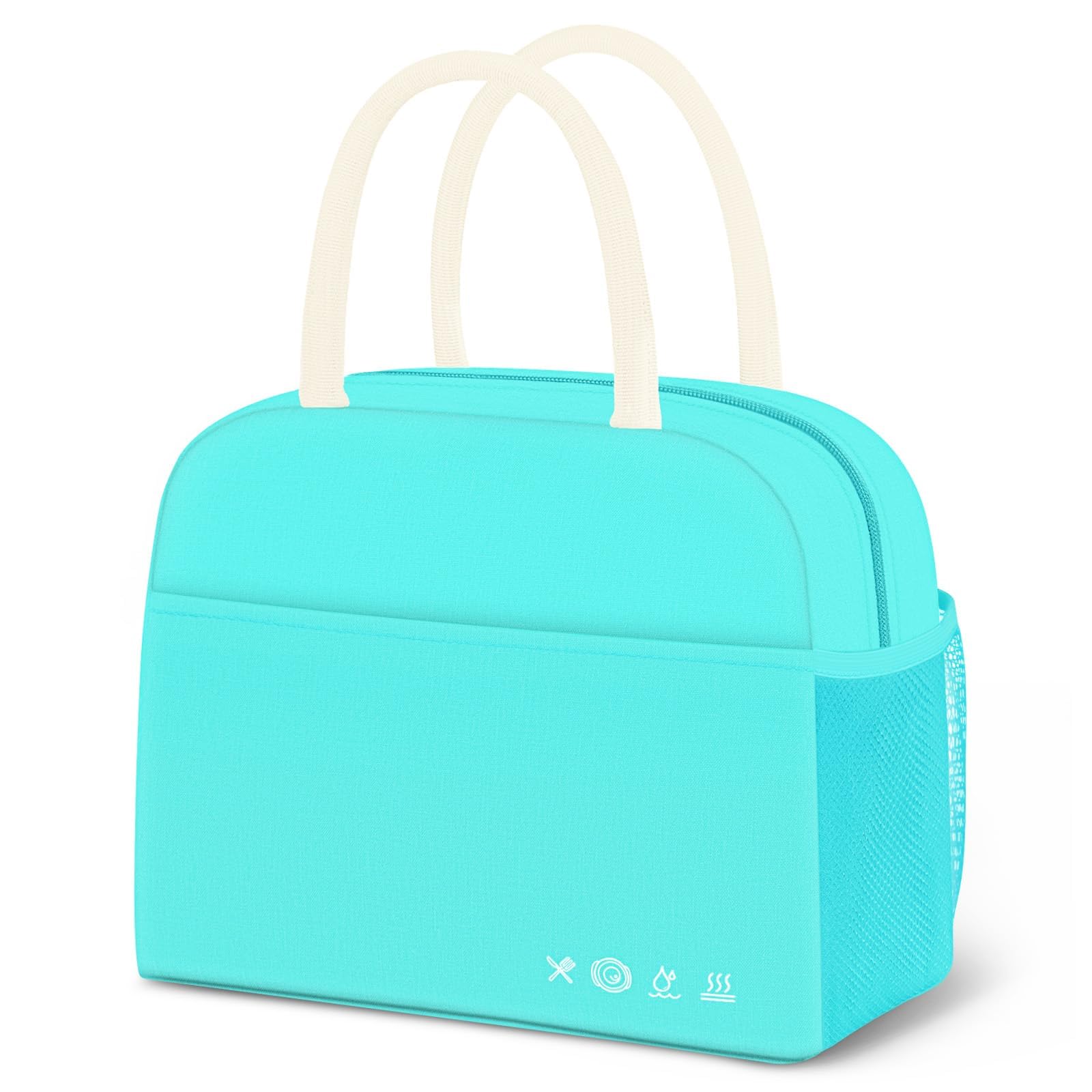 Reusable Insulated Lunch Tote Bag,Leakproof Food Handbags Case High Capacity