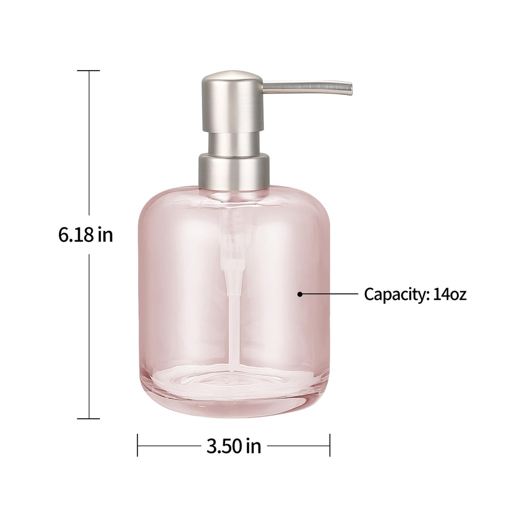 Glass Soap Pump Dispenser, Refillable Soap Dispenser