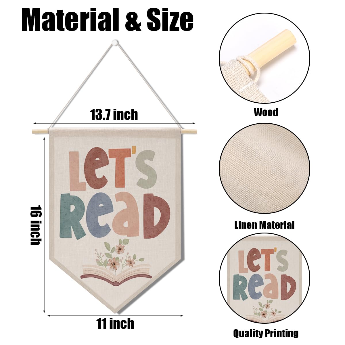 Preppy Positive Affirmations Wall Hanging Pennant Flag â€?Aesthetic Decor for Classroom, Bedroom, or Home