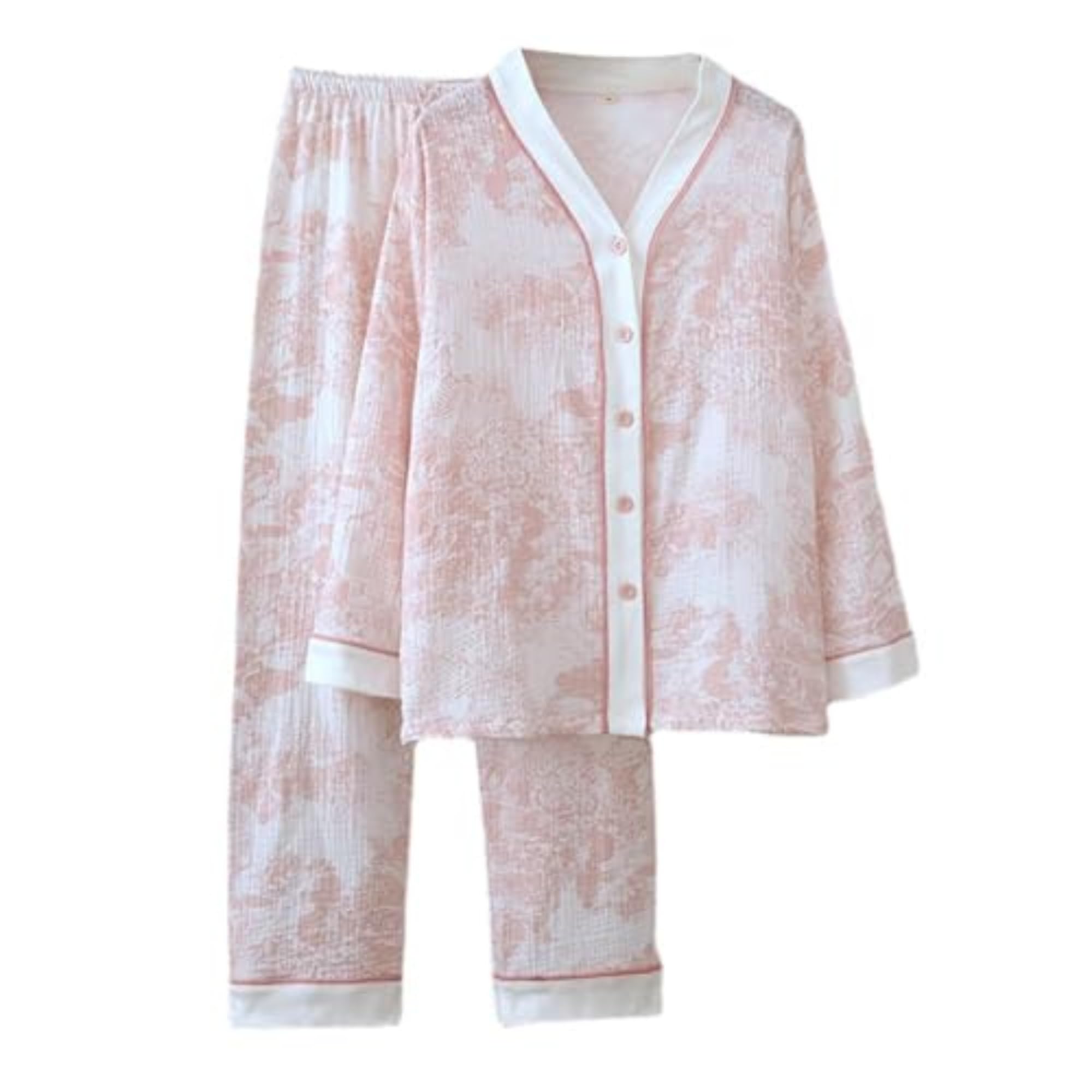 Women Linen Set Coquette Womens Pajamas Set - Old Money Aesthetic Lounge Sets