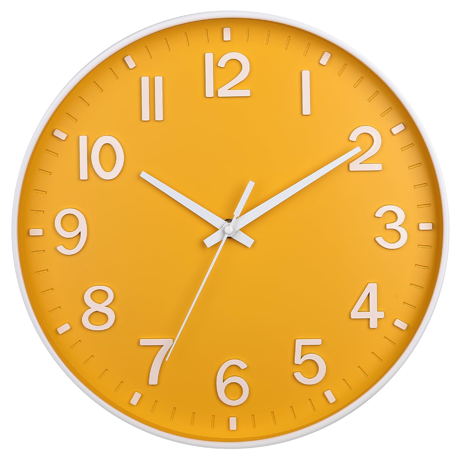 Wall Clocks Battery Operated - 12 inch Silent Non Ticking Modern