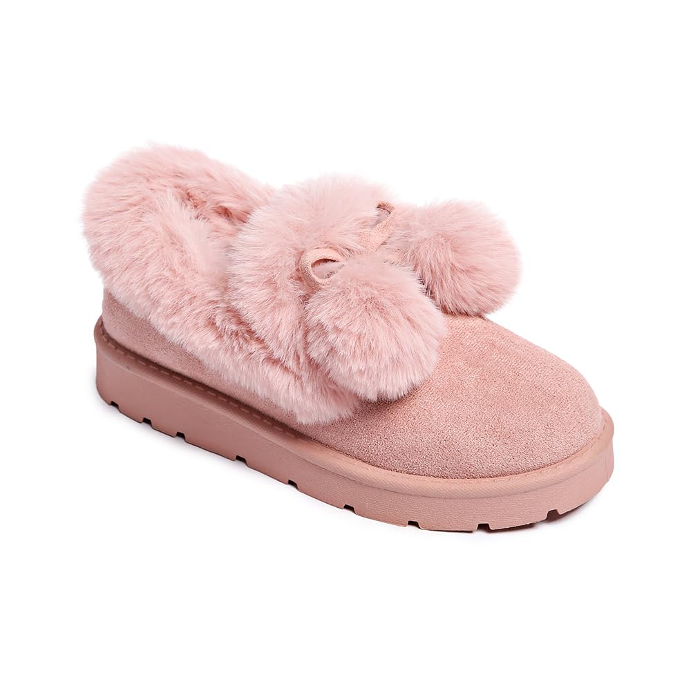 Women's Slippers Platform Boots - Suede Leather Slip-on