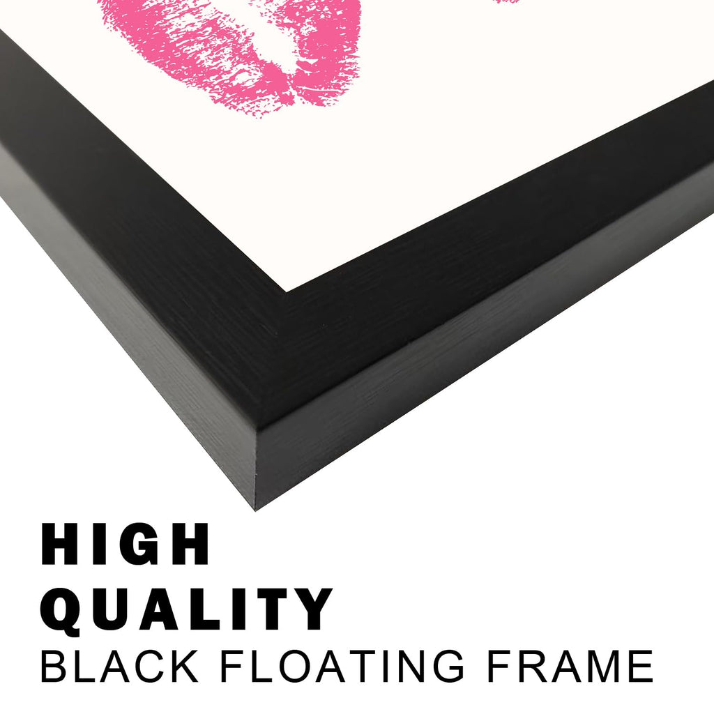 Pink Makeup Room Wall Art Fashion Canvas Wall Art Beauty Room Decor Art Pink Lips Canvas Artwork Trendy Girly Wall Art Women Bedroom Bathroom Decor Print