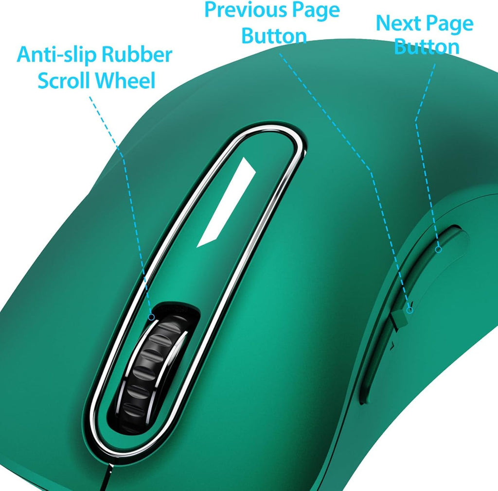 Portable Computer Wireless Mouse for Laptop, PC, Desktop, MacBook, 5 Buttons