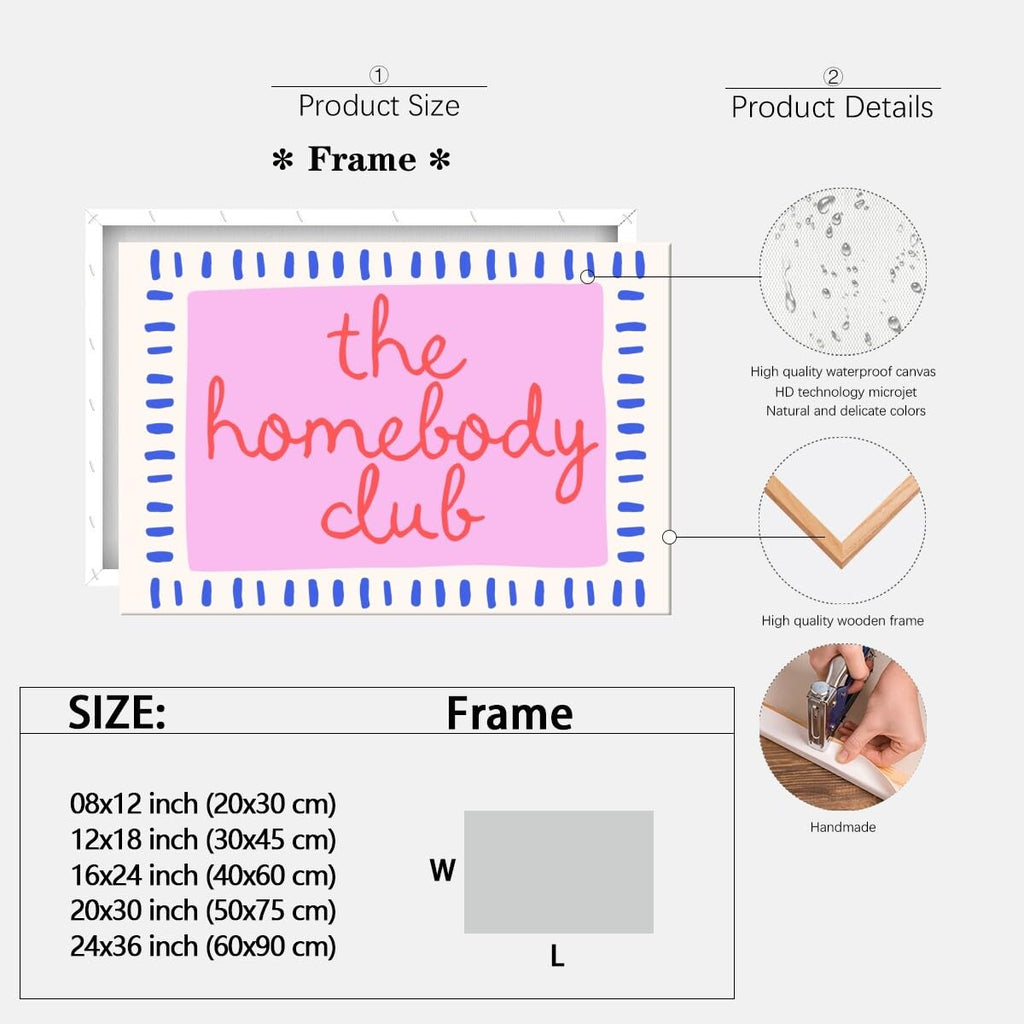 Wall Art Trendy Fun Quote Art Canvas Prints Aesthetic