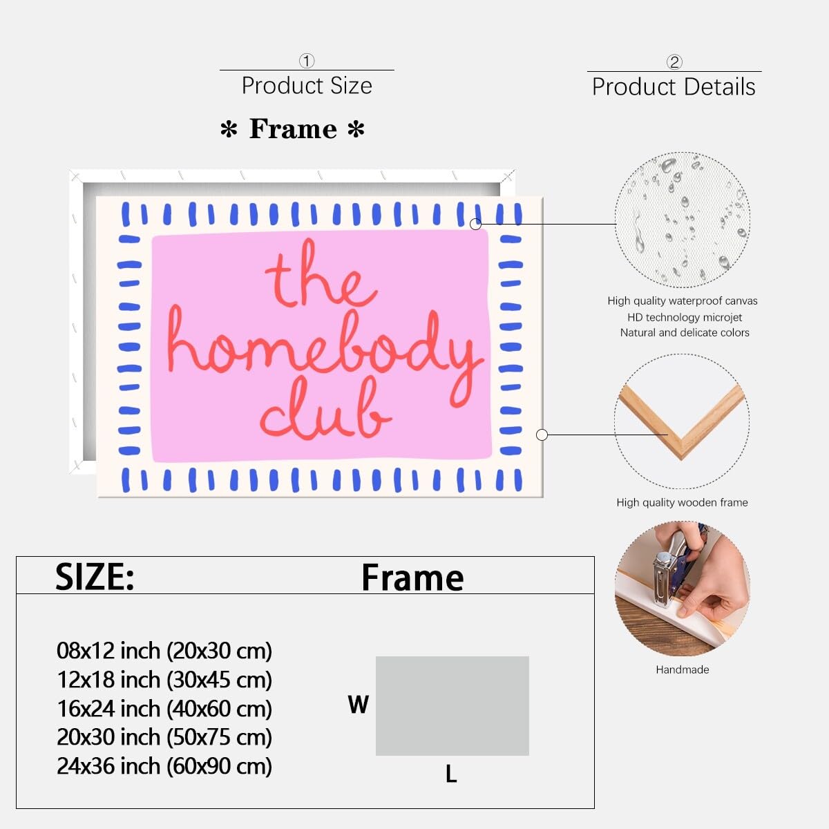 Wall Art Trendy Fun Quote Art Canvas Prints Aesthetic