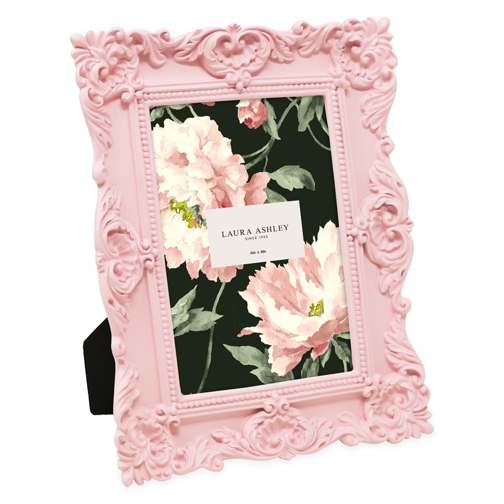 Resin Picture Frame â€?Handcrafted Floral Design with Easel for Tabletop and Wall Display