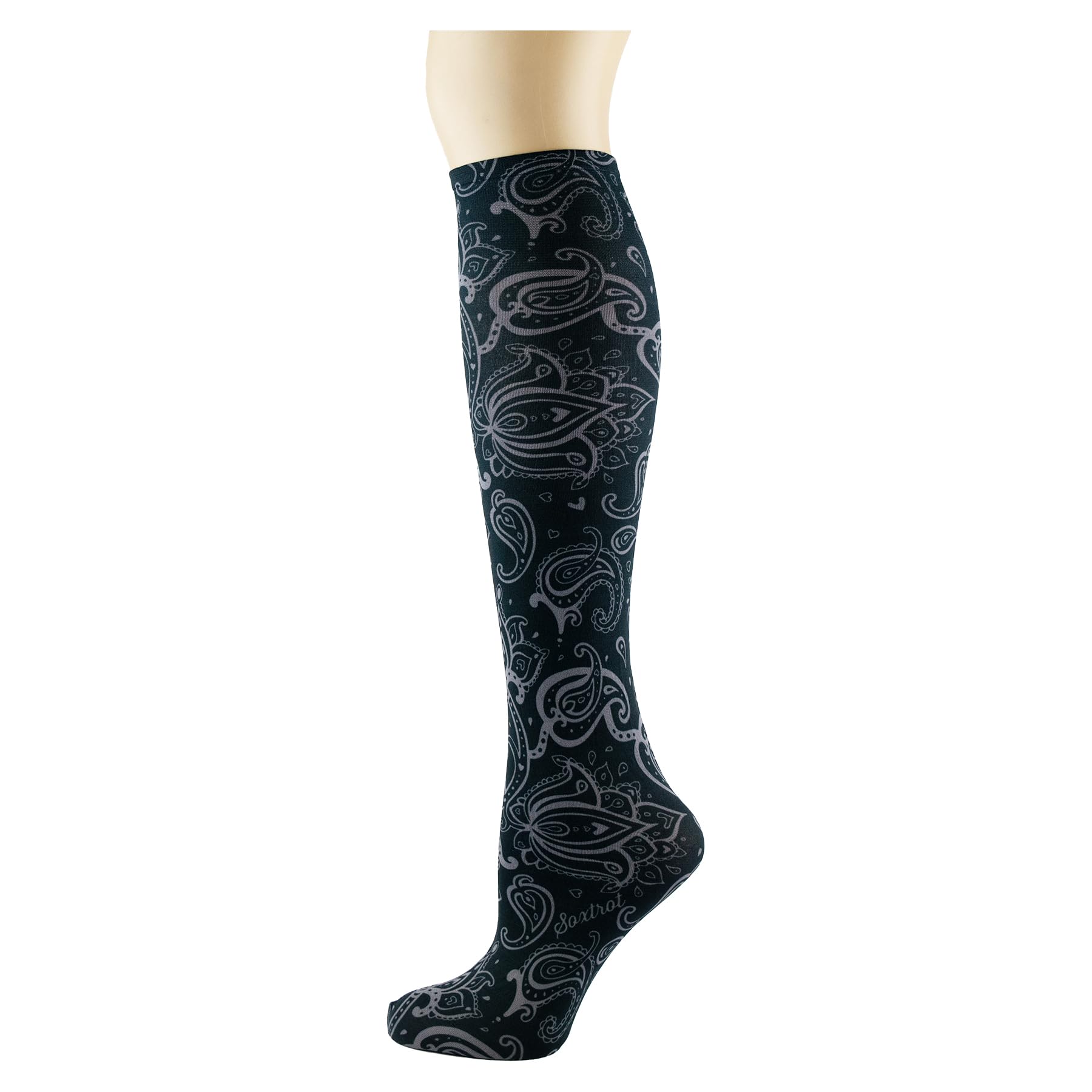 Women's 3 Pairs Knee High Trouser Socks, Classy and Colorful Printed Patterns, Silky Smooth Material