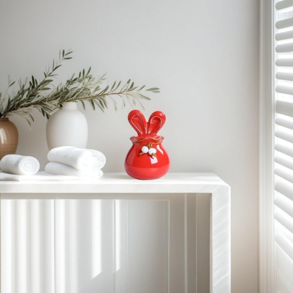 Rabbit Shaped Ceramic Storage Jar, Ceramic Jewelry Trinket Box, Storage for Ring Necklace Bracelet Earrings Rings Specie and Accessories