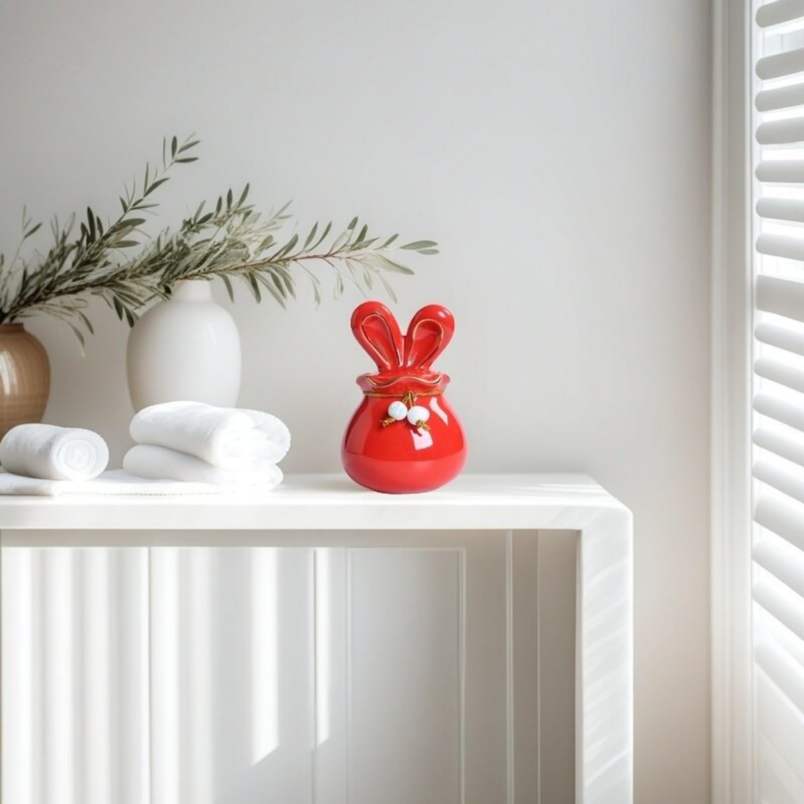 Rabbit Shaped Ceramic Storage Jar, Ceramic Jewelry Trinket Box, Storage for Ring Necklace Bracelet Earrings Rings Specie and Accessories