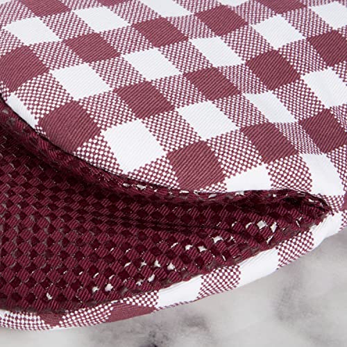 Gingham Mini Oven Mitt 2-Pack Set, Dried Rose, 5.5"x8"
