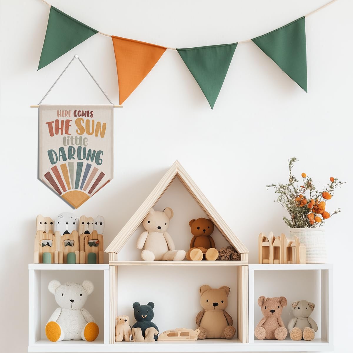 Preppy Positive Affirmations Wall Hanging Pennant Flag â€?Aesthetic Decor for Classroom, Bedroom, or Home